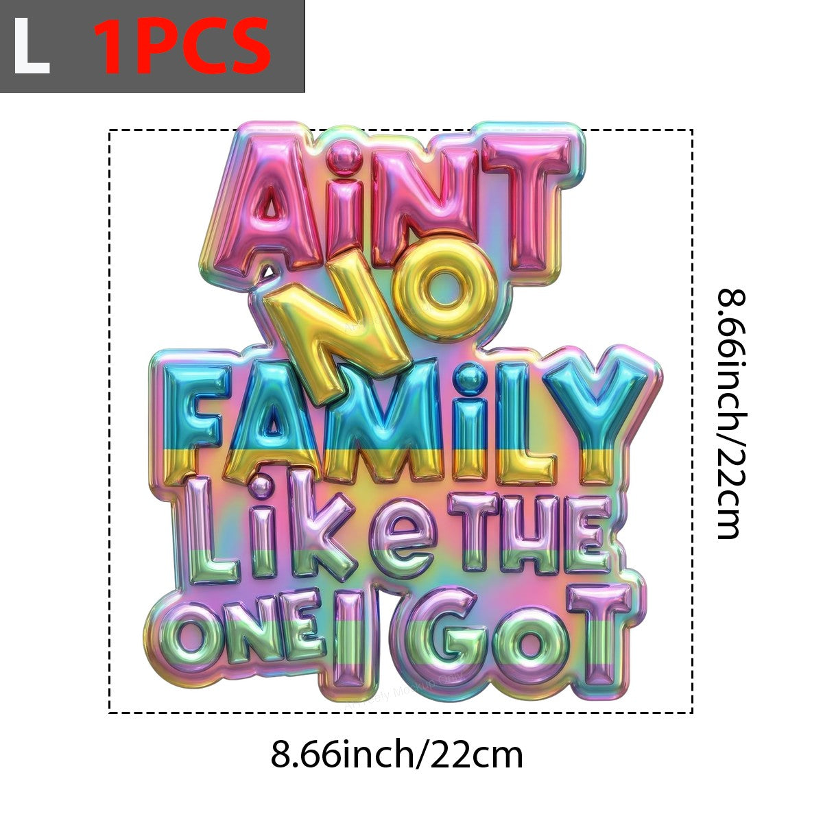 DTF Heat Transfer Iron On Sticker Iron On Heat Transfers Colorful Family Lettering for Apparel Bags Jackets Local Warehouse - 7
