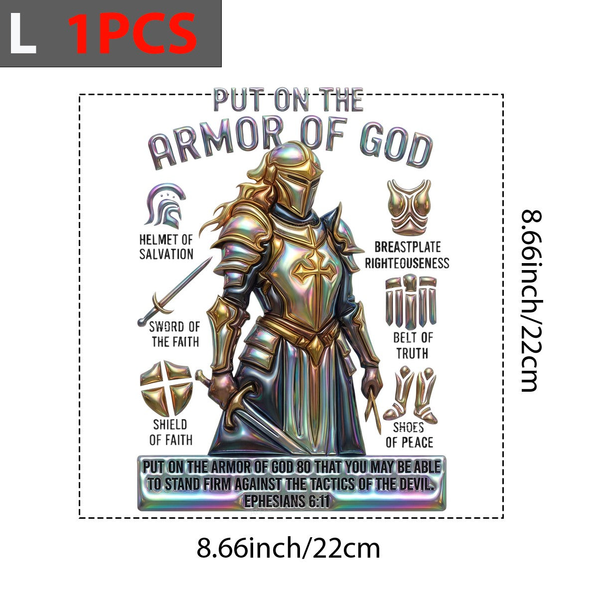 DTF Heat Transfer Iron On Sticker Iron On Heat Transfers Armor of God Design Faith Based Apparel for Spiritual Gifts Clearance - 7