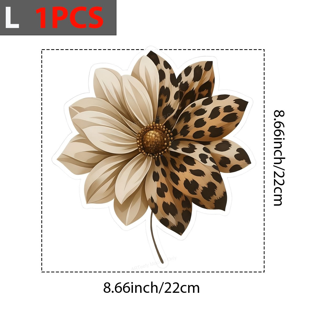 DTF Heat Transfer Iron On Sticker Iron On Heat Transfers Leopard Print Floral Design for T Shirts Apparel Crafts Local Warehouse - 7