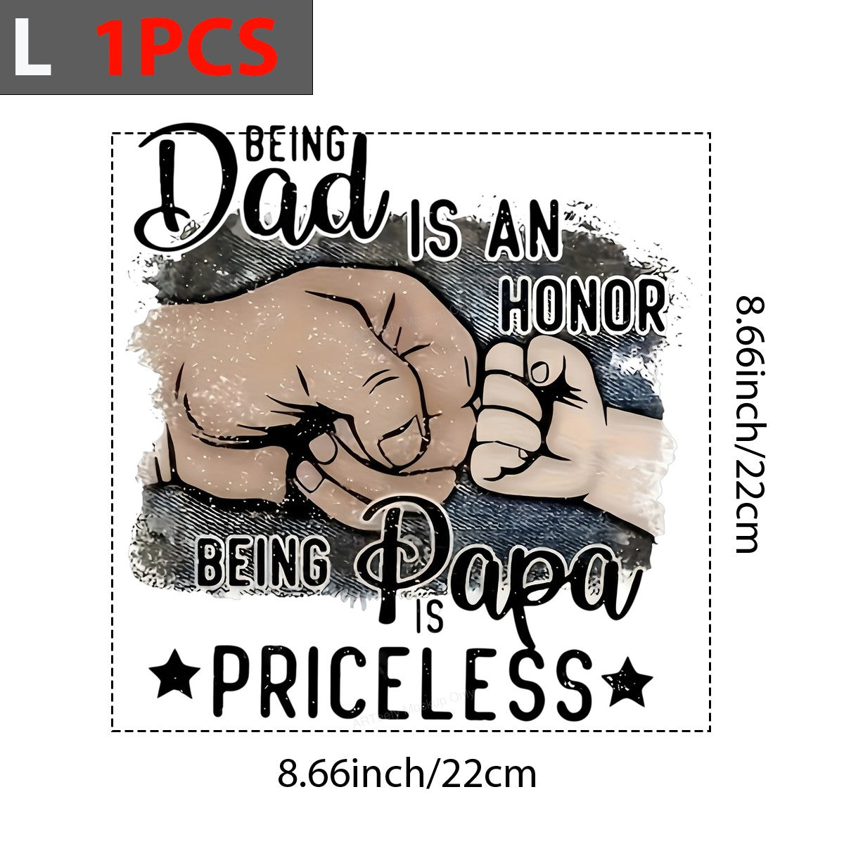 DTF Heat Transfer Iron On Sticker Iron On Heat Transfers Being Dad Is An Honor Graphic for Father Day Gifts T Shirts Clearance - 7