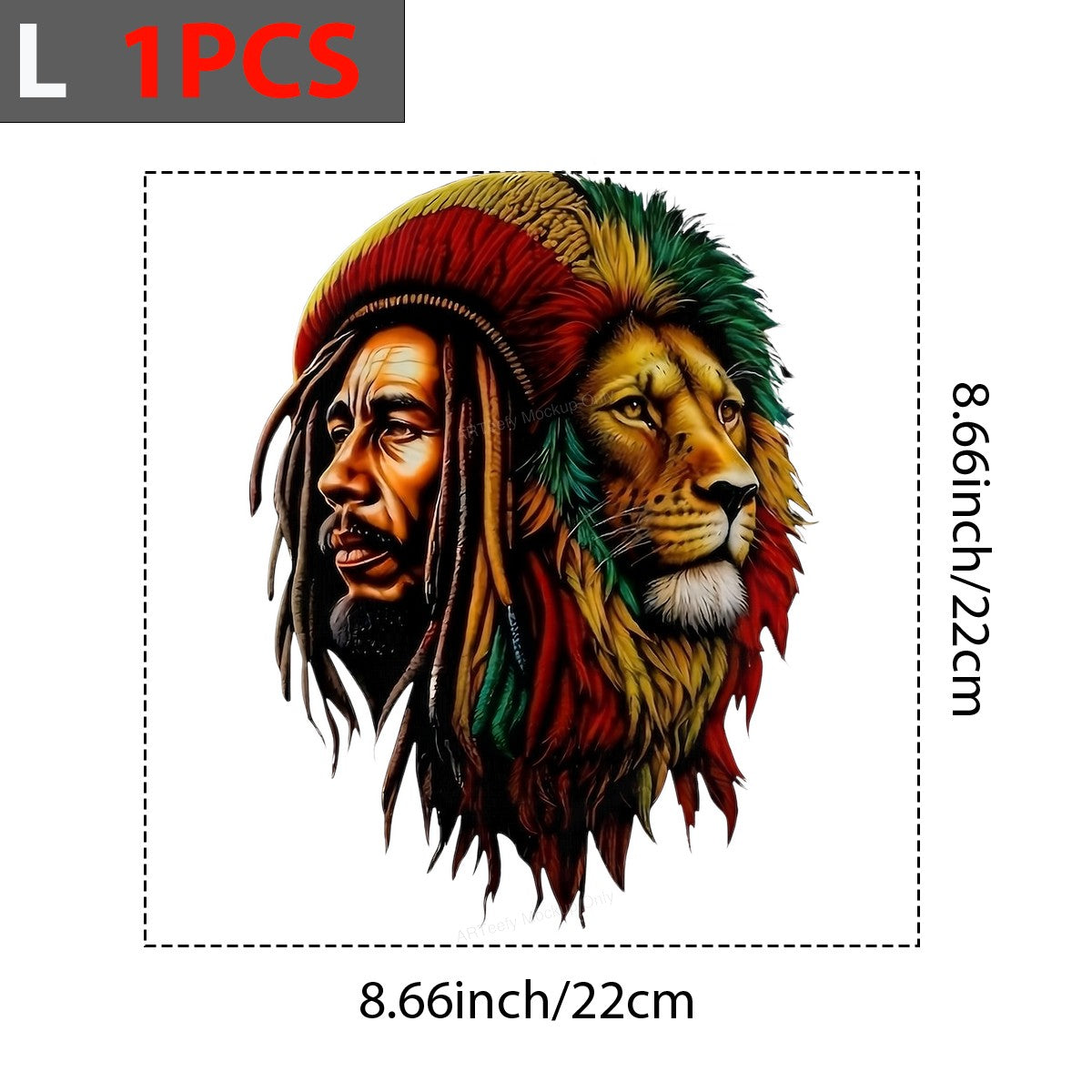 DTF Heat Transfer Iron On Sticker Iron On Heat Transfers Rasta Inspired Feather Design for T Shirts Hoodies Local Warehouse - 7