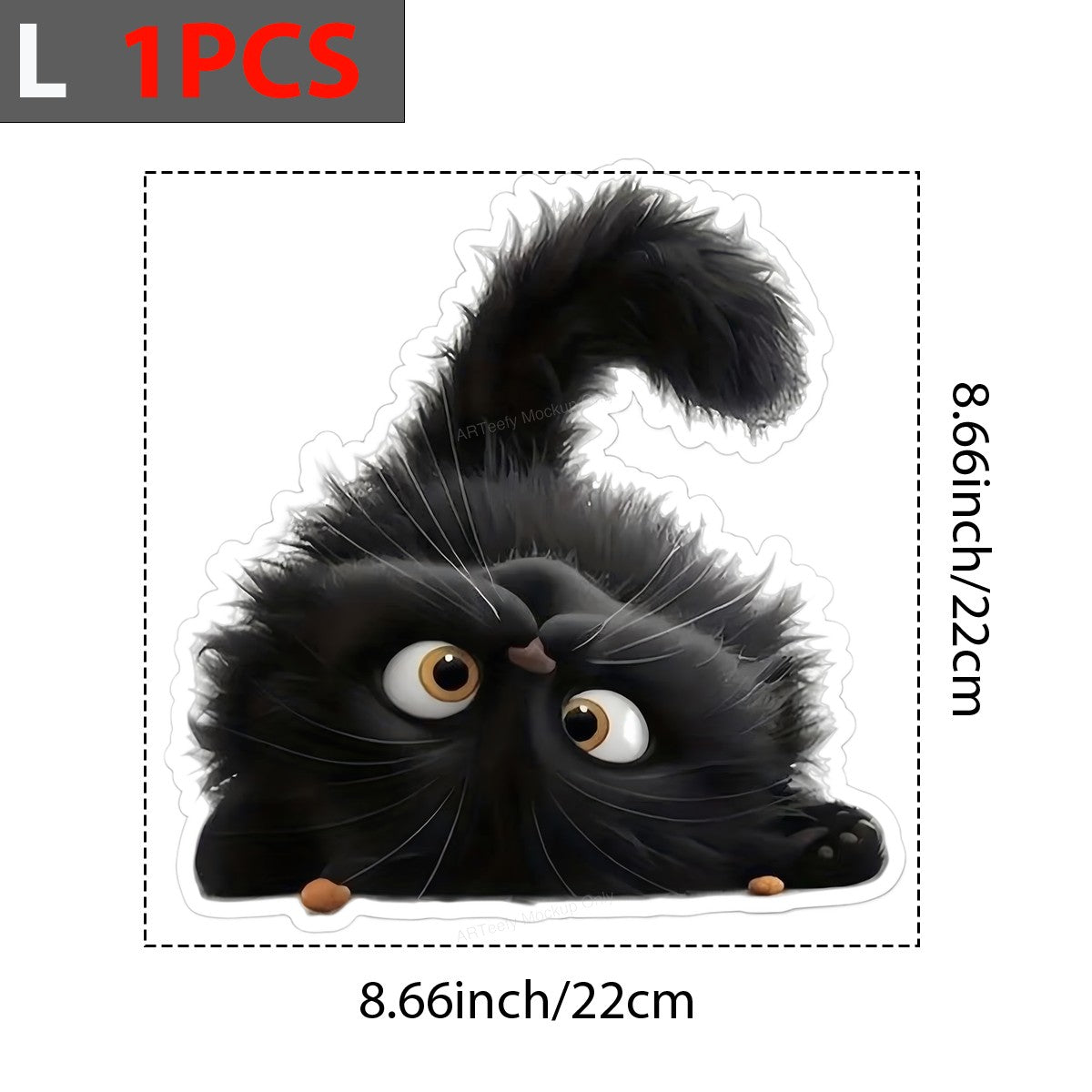 DTF Heat Transfer Iron On Sticker Iron On Heat Transfers Black Cat Cartoon Inspired Design for Apparel Halloween Decorations Local Warehouse - 7