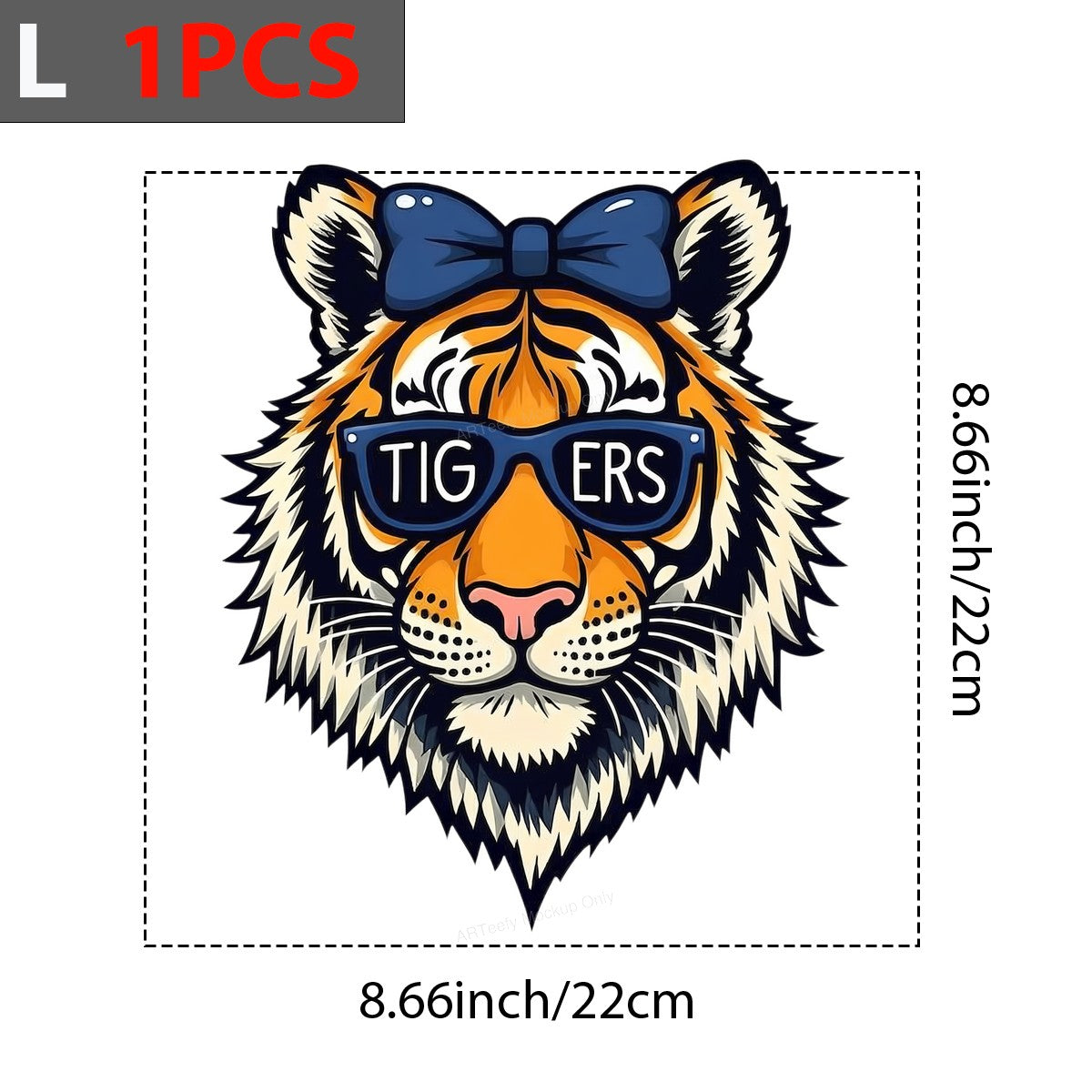 DTF Heat Transfer Iron On Sticker Iron On Heat Transfers Tiger Design Sunglasses Style for Apparel Bags Jackets Local Warehouse - 7