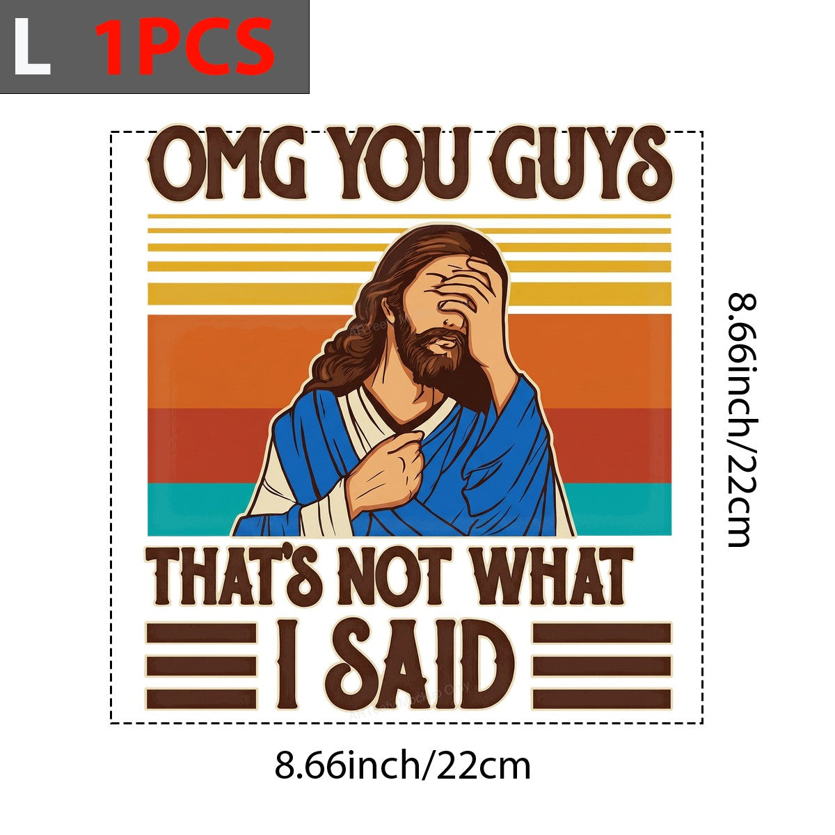 Christian Heat Transfer OMG You Guys That’s Not What I Said Retro Facepalm Graphic for T Shirts Hoodies and Tote Bags - 7