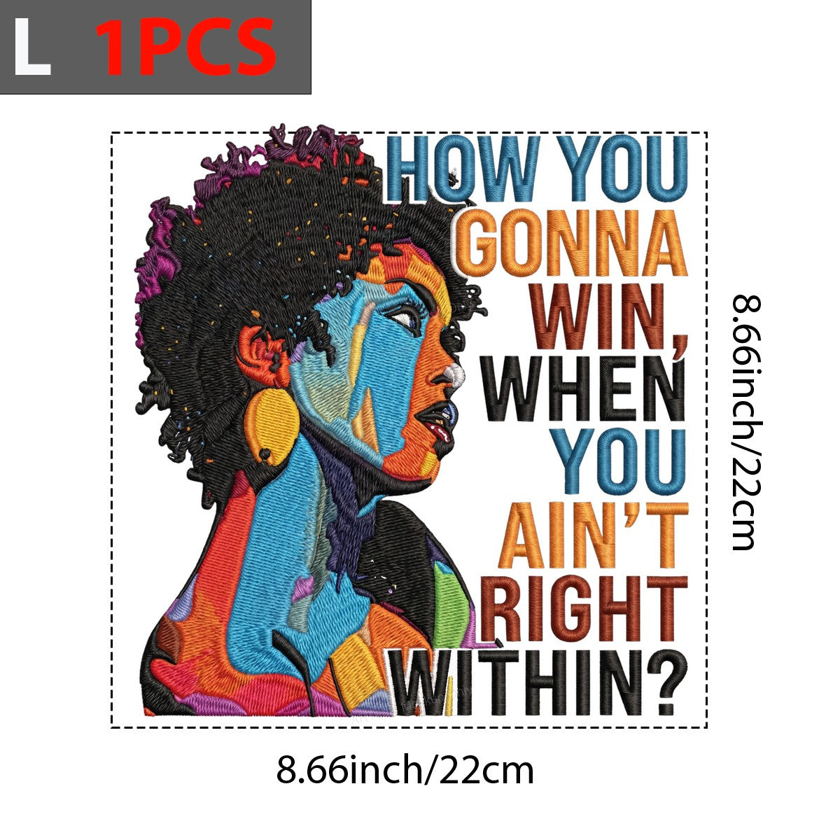 Funny Graphic Transfer How You Gonna Win When You Ain’t Right Within Colorful Afro Woman Design for T Shirts Hoodies and Tote Bags - 7