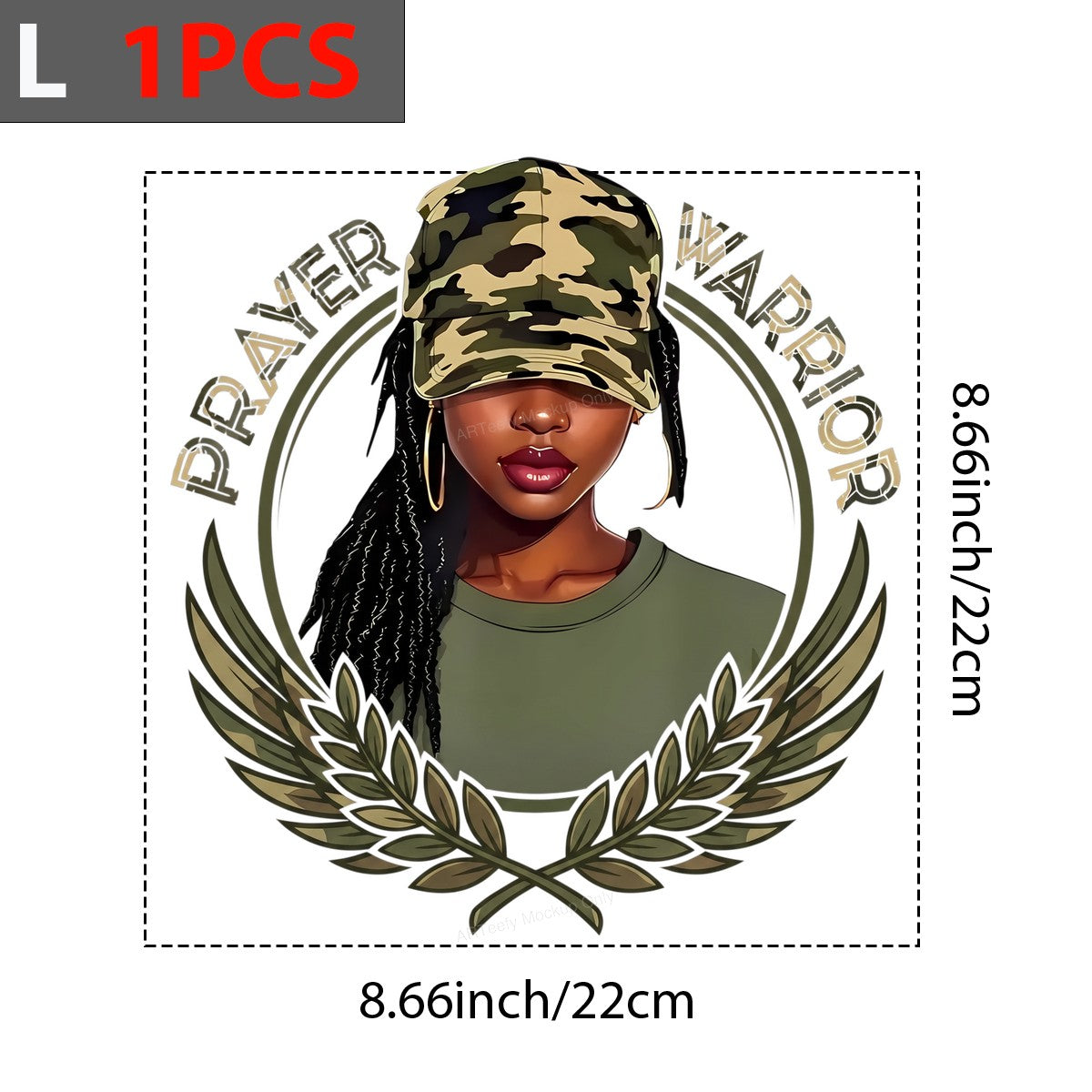 Christian Heat Transfer Prayer Warrior Camouflage Woman Graphic for T Shirts Hoodies and Tote Bags - 7