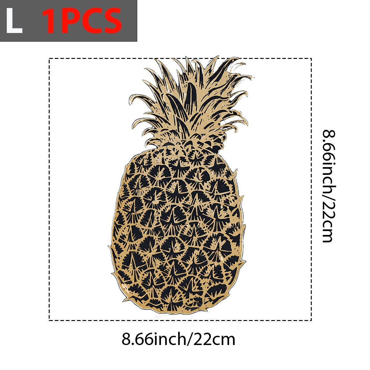 DTF Heat Transfer Tropical Pineapple Line Art Graphic for T Shirts Hoodies and Tote Bags - 7