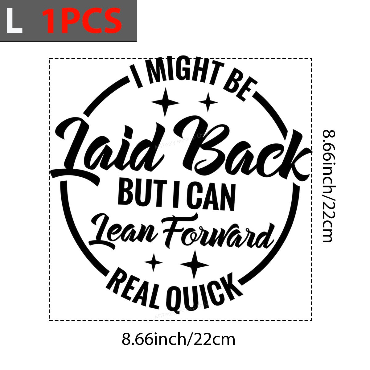 Funny Graphic Transfer Laid Back But I Can Lean Forward Real Quick Retro Quote for T Shirts Hoodies and Gifts - 7