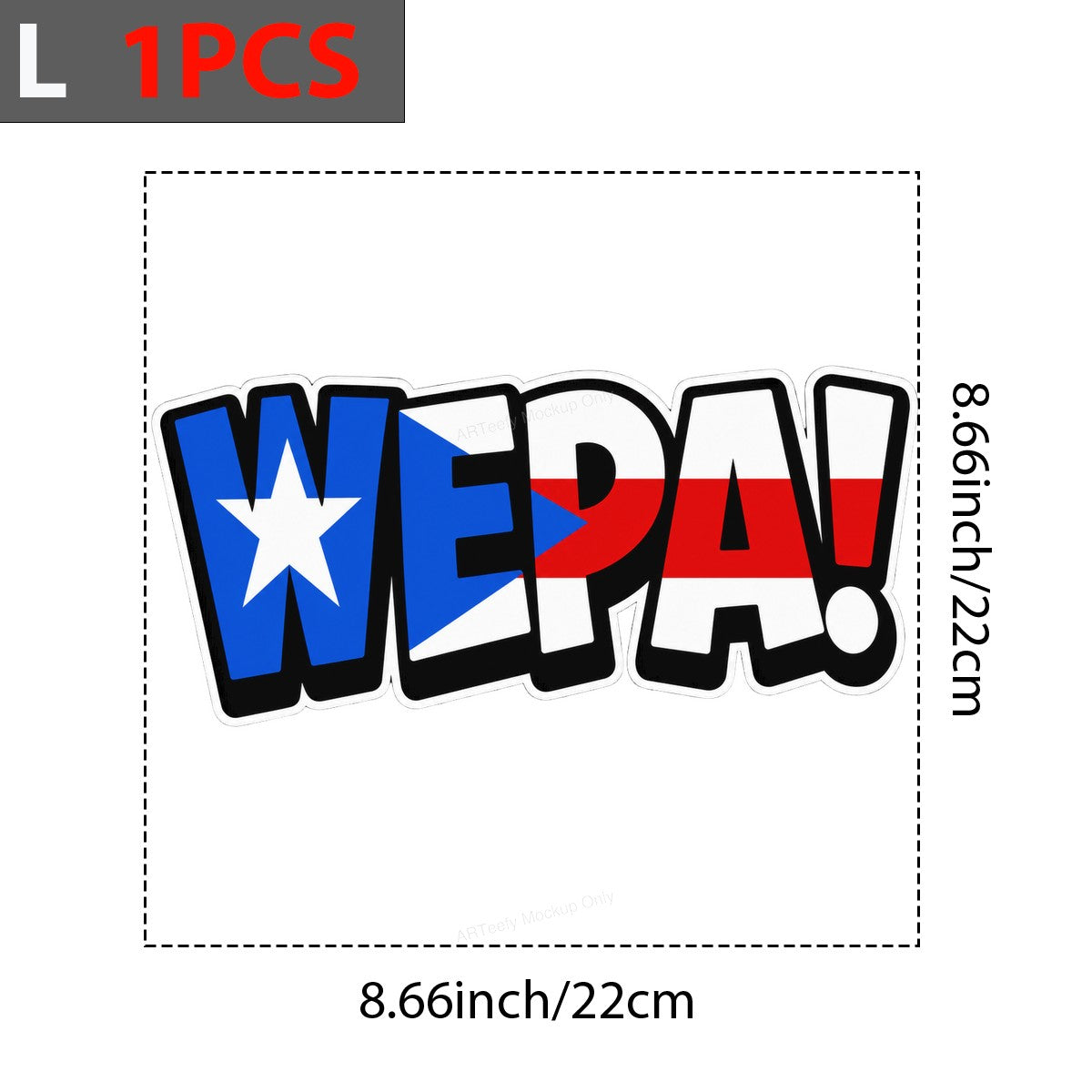 DTF Heat Transfer WEPA Puerto Rican Flag Text Graphic for T Shirts Hoodies and Party Outfits - 7