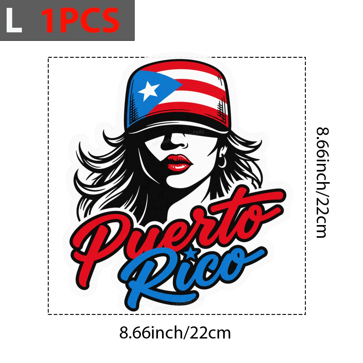 DTF Transfer Puerto Rico Flag Hat Retro Script Graphic for T Shirts Hoodies and Tote Bags - 7