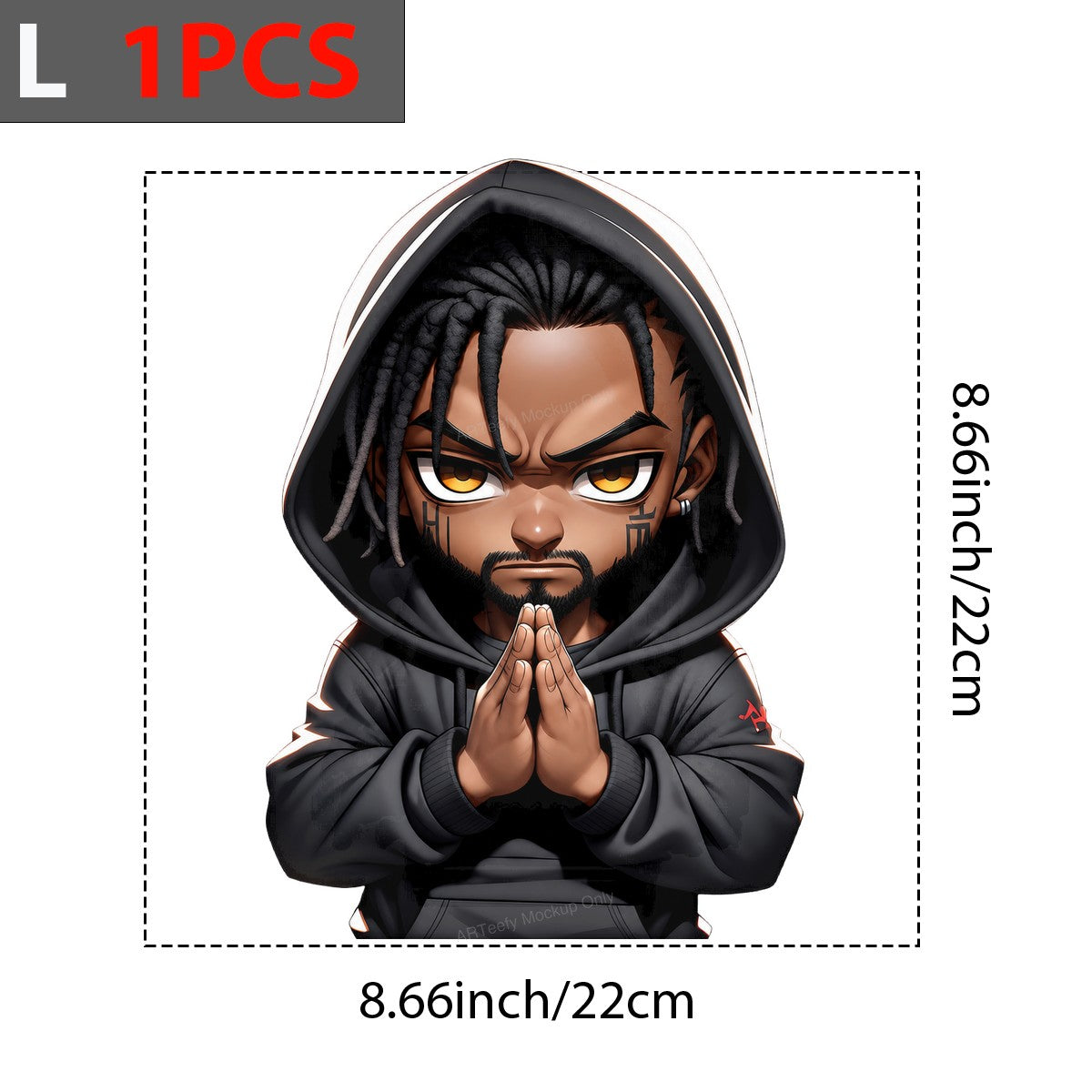DTF Heat Transfer Praying Boy in Hoodie Graphic Art for T Shirts Hoodies and Casual Wear - 7
