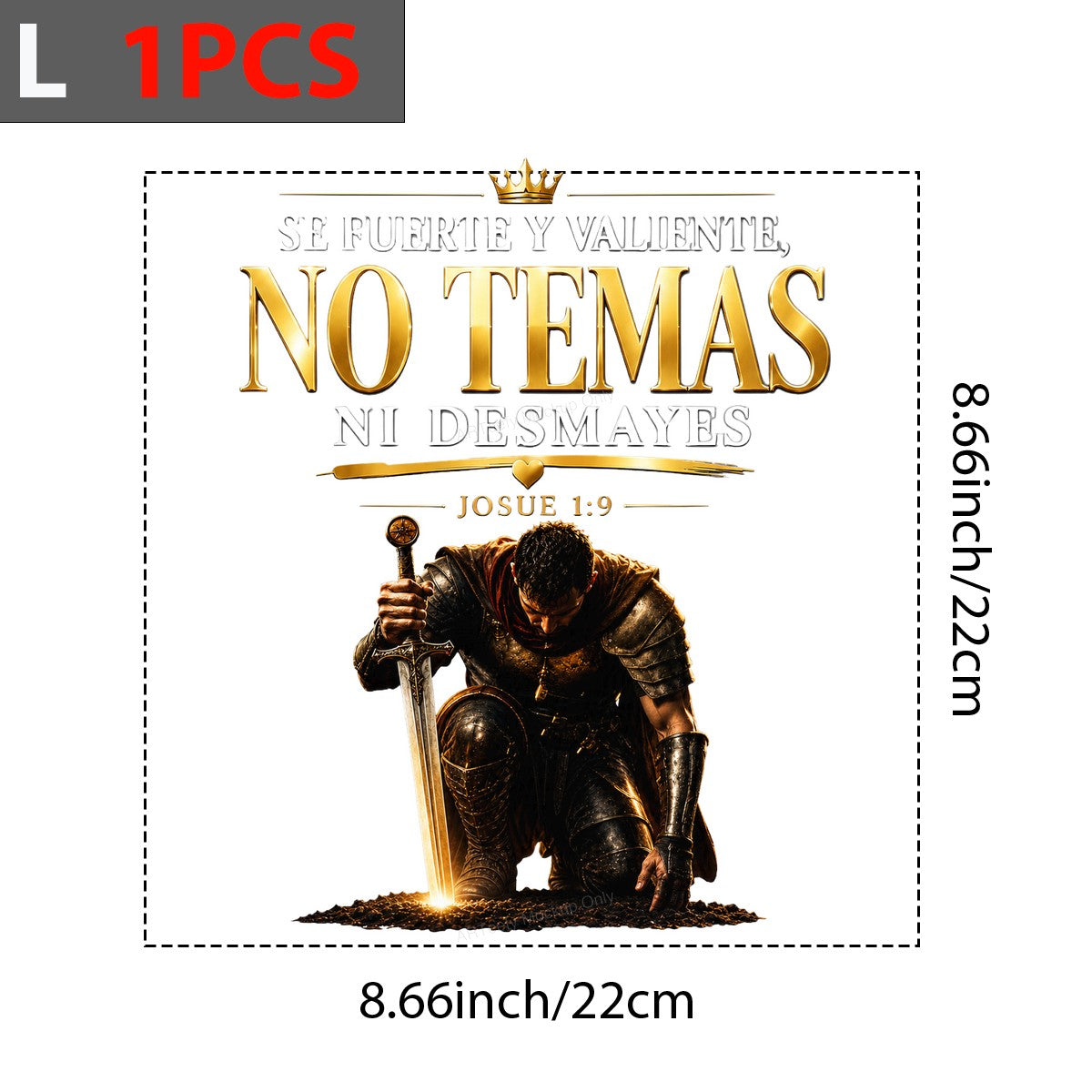 Christian Heat Transfer No Temas Ni Desmayes Spanish Bible Verse Warrior Graphic for T Shirts Hoodies and Christian Apparel - 7
