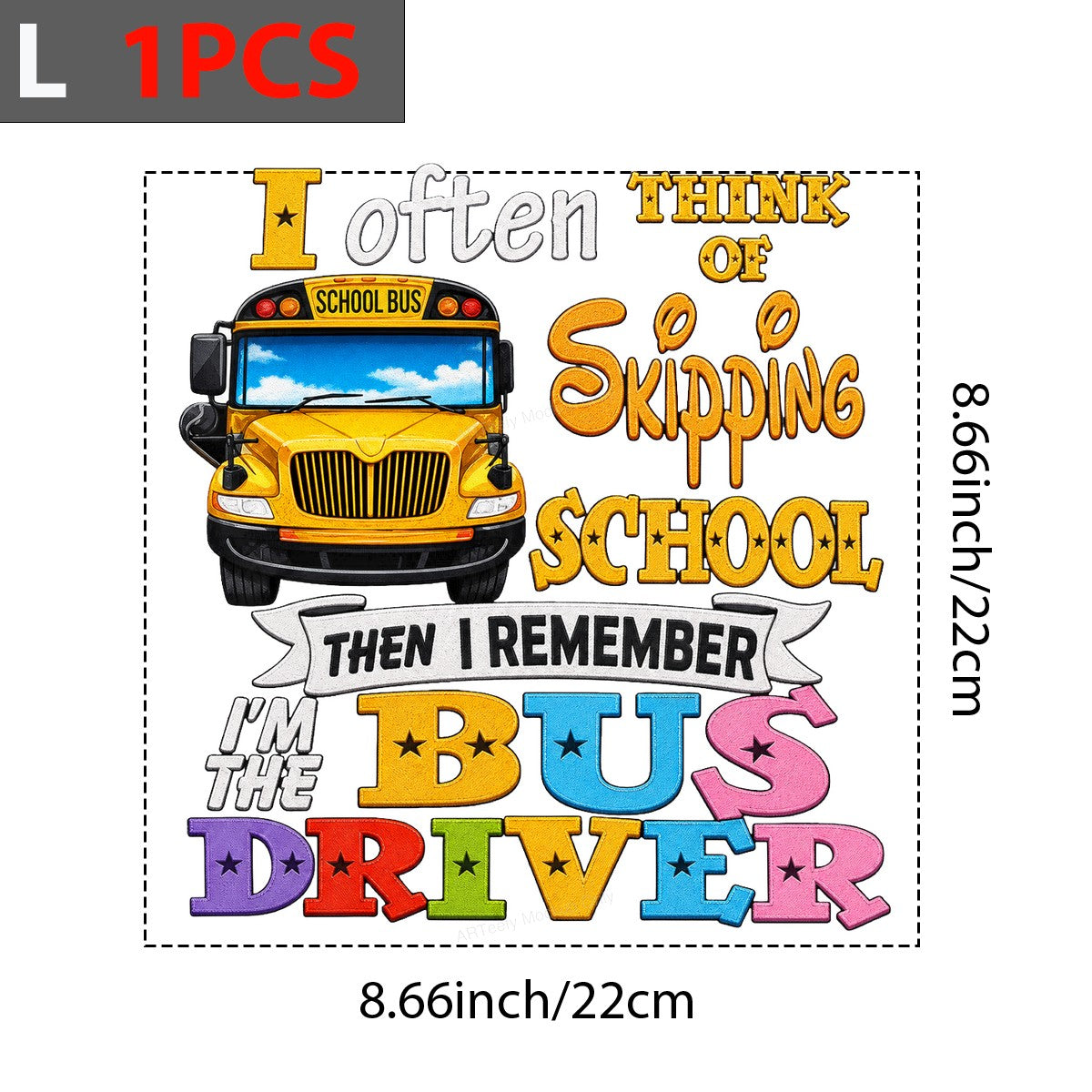 Funny Graphic Transfer Bus Driver Skipping School Quote with Yellow School Bus for T Shirts Hoodies and Gifts - 7