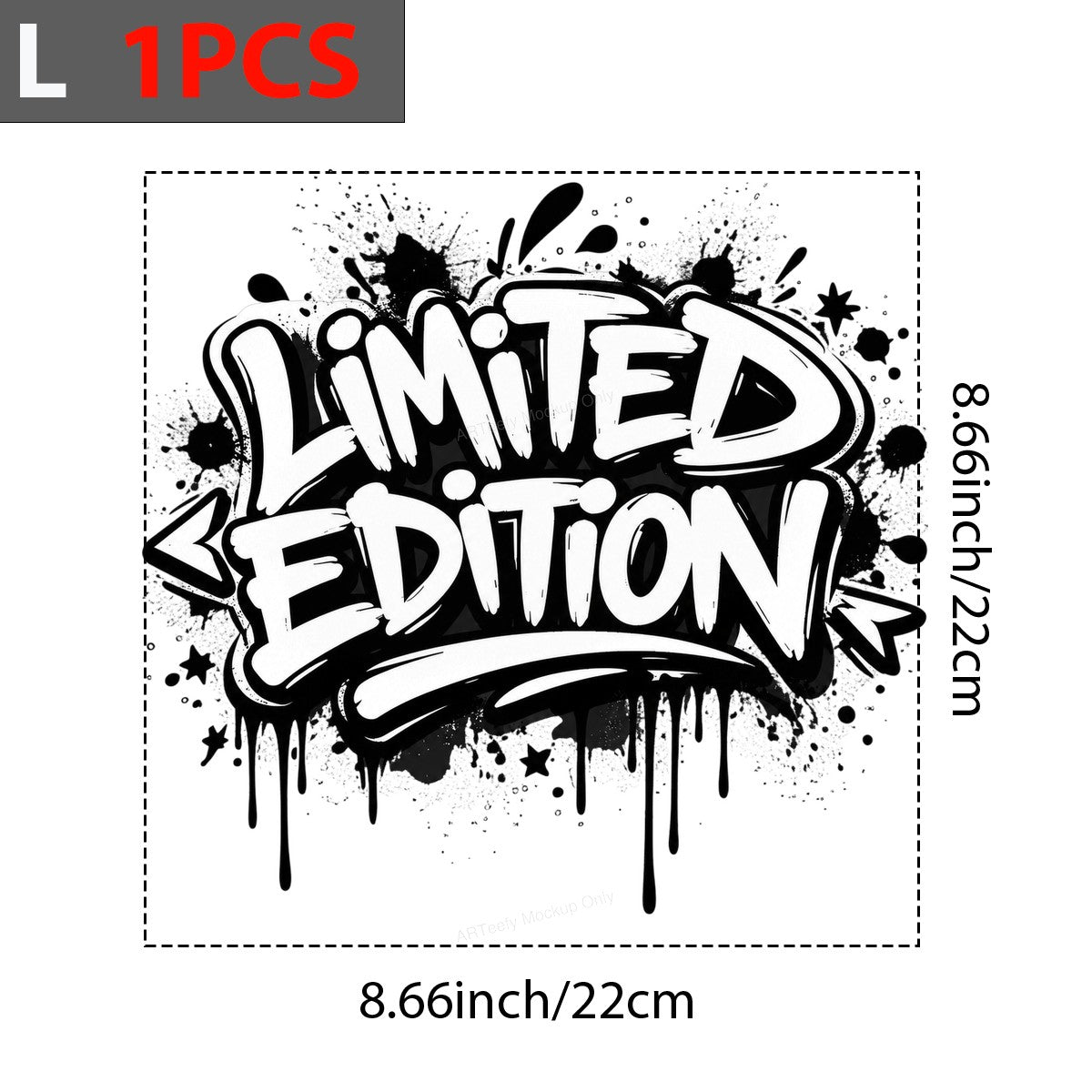 DTF Transfer Limited Edition Graffiti Drip Lettering Graphic for T Shirts Hoodies and Tote Bags - 7