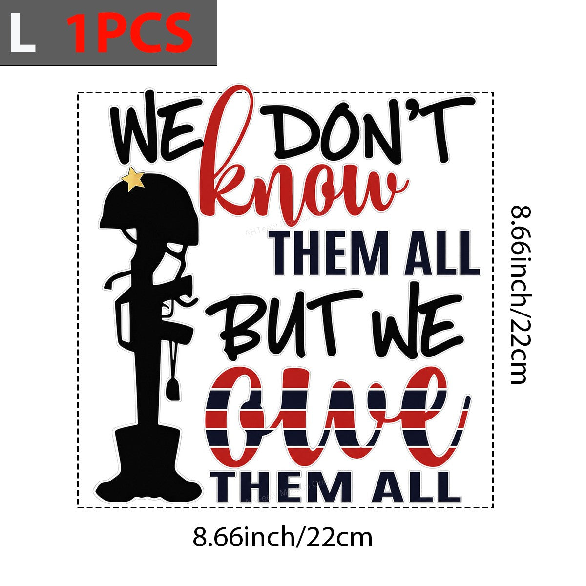 DTF Heat Transfer We Don’t Know Them All But We Owe Them All Patriotic Soldier Graphic for Memorial Day T Shirts and Hoodies - 7