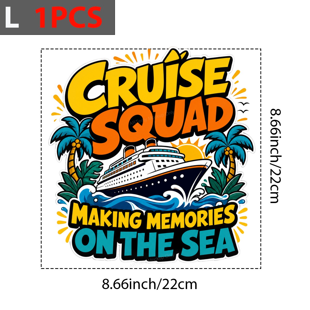 DTF Heat Transfer Cruise Squad Making Memories on the Sea Cruise Ship Graphic for T Shirts Hoodies and Vacation Apparel - 7