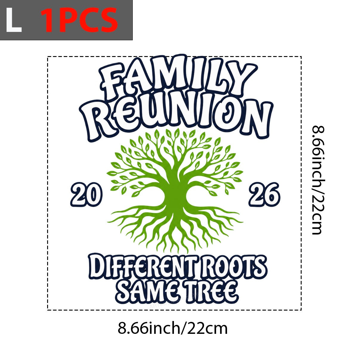 DTF Transfer Family Reunion 2026 Different Roots Same Tree Green Tree Graphic for T Shirts Hoodies and Tote Bags - 7