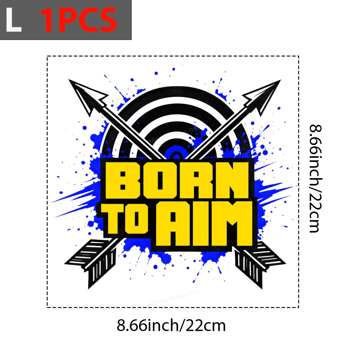 DTF Transfer Born To Aim Archery Target and Arrows Graphic for T Shirts Hoodies and Sports Apparel - 7