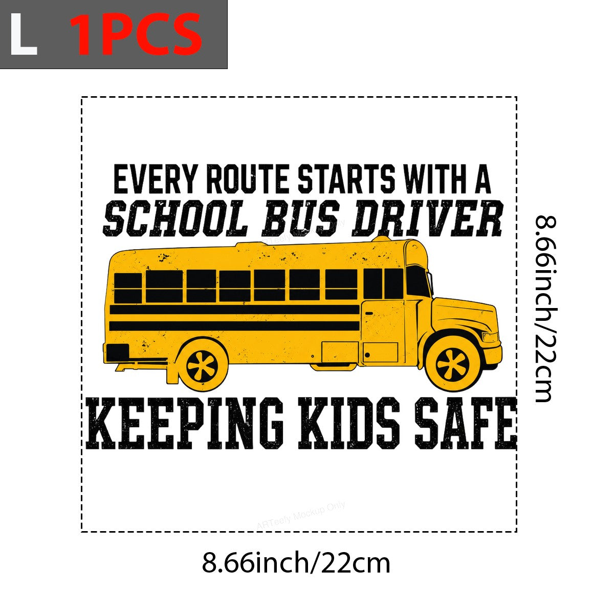 DTF Transfer School Bus Driver Keeping s Safe Quote Yellow Bus Graphic for T Shirts Hoodies and Tote Bags - 7