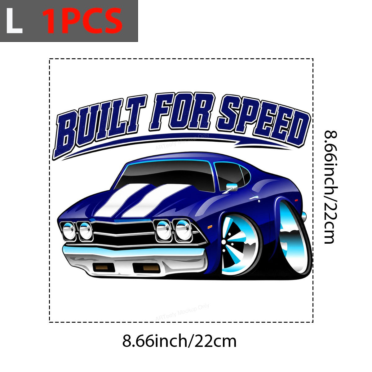 DTF Transfer Built For Speed Muscle Car Graphic Design for T Shirts Hoodies and Racing Fans - 7