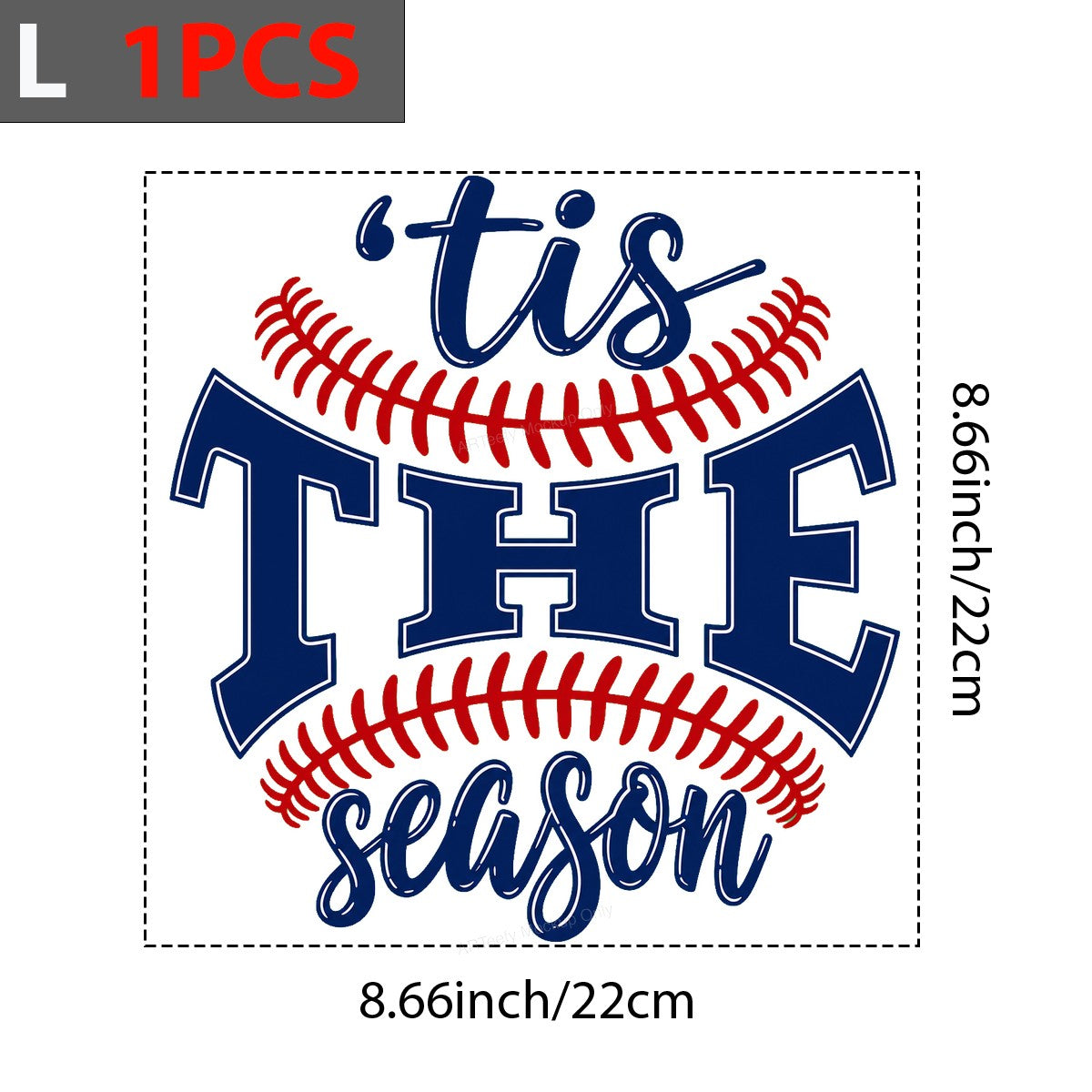 DTF Transfer ’Tis The Season Baseball Script Graphic for T Shirts Hoodies and Game Day Apparel - 7