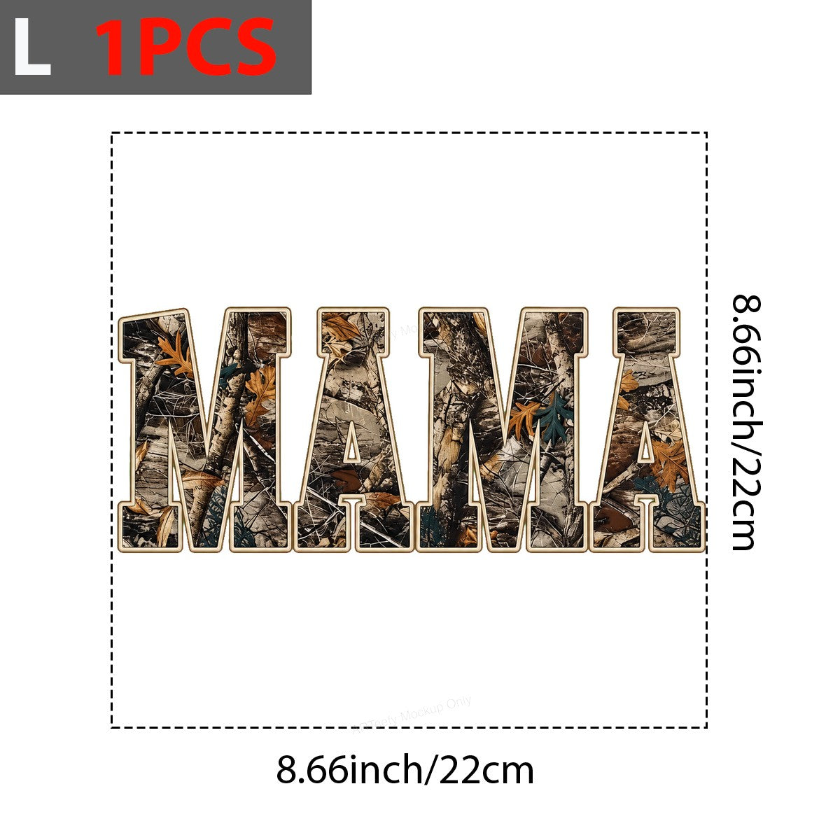 DTF Transfer MAMA Camouflage Forest Letter Graphic for T Shirts Hoodies and Tote Bags - 7