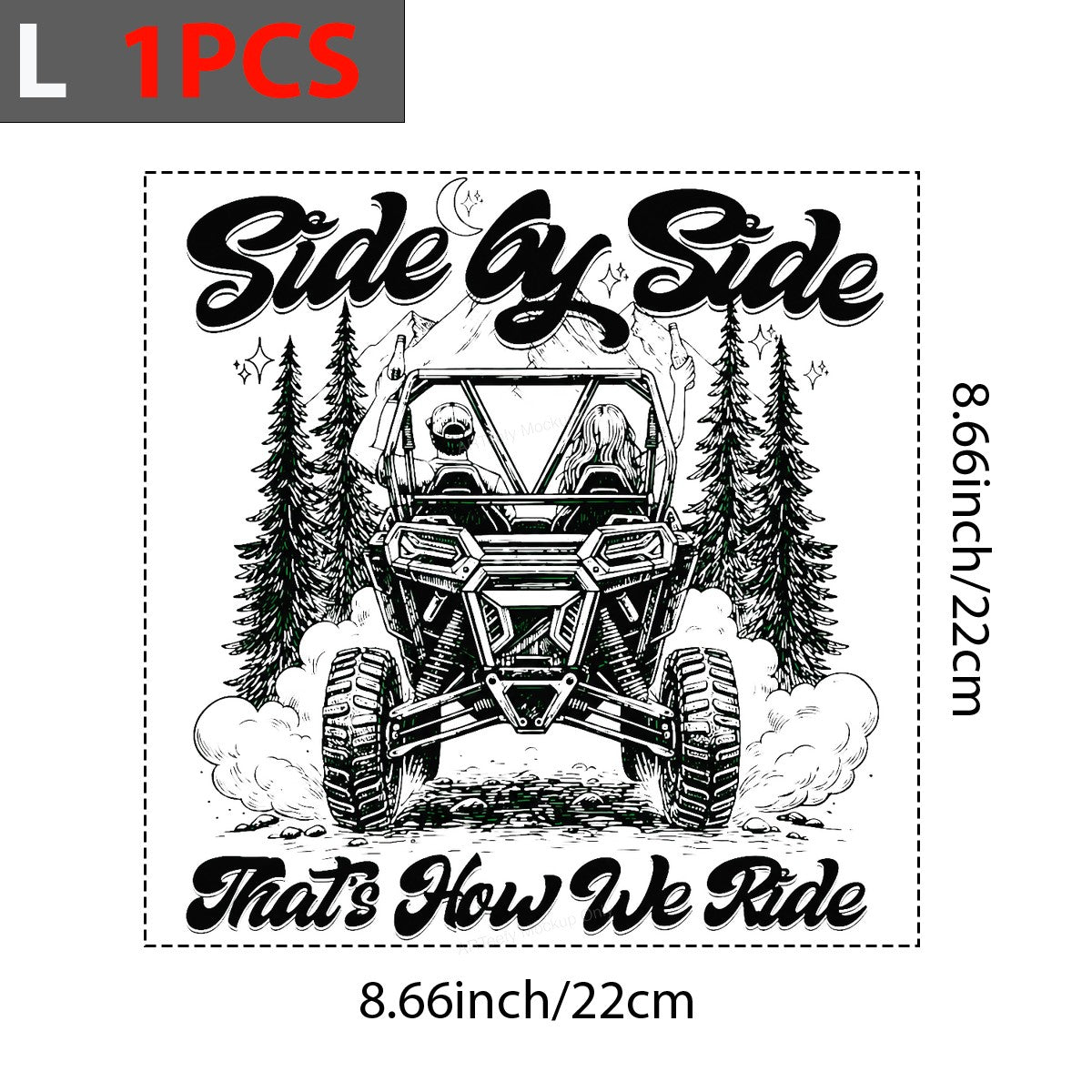DTF Transfer Side by Side That’s How We Ride Off Road UTV Graphic for T Shirts Hoodies and Outdoor Apparel - 7