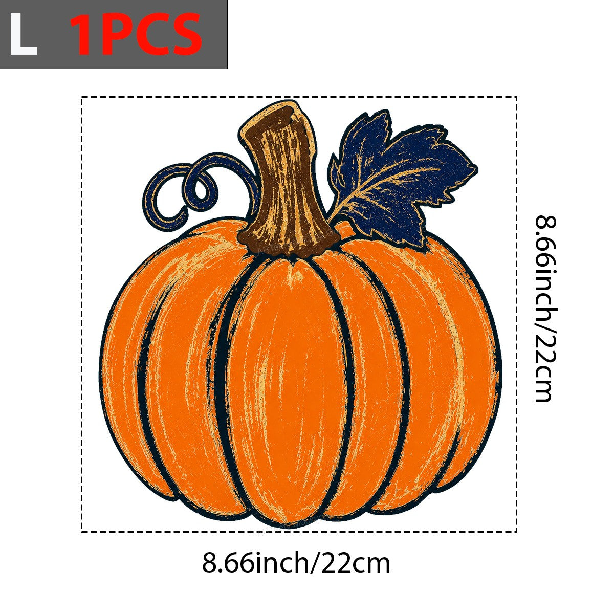 DTF Heat Transfer Rustic Pumpkin Illustration Graphic for Fall T Shirts Hoodies and Tote Bags - 7