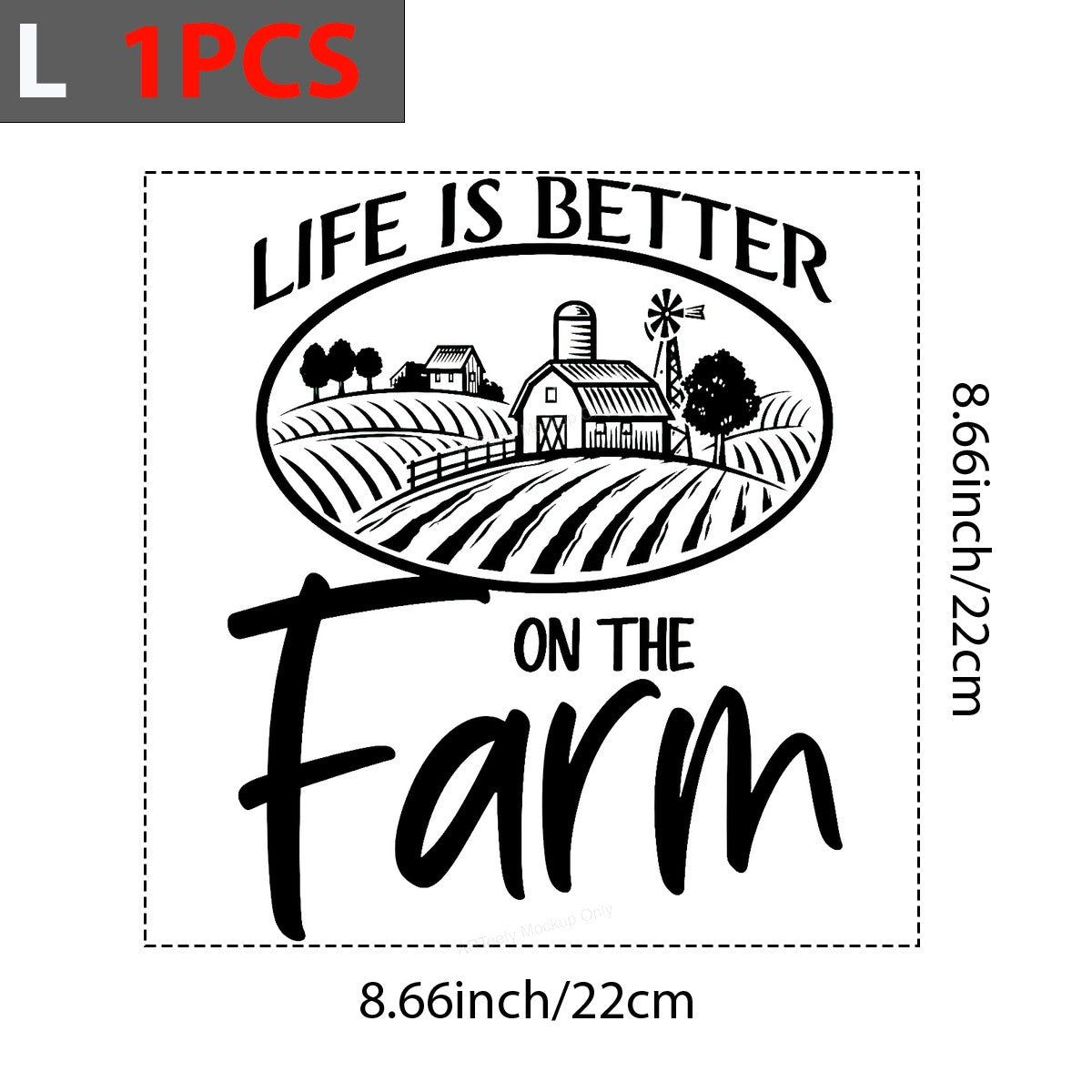 DTF Transfer Life Is Better On The Farm Country Barn Graphic for T Shirts Hoodies and Tote Bags - 7