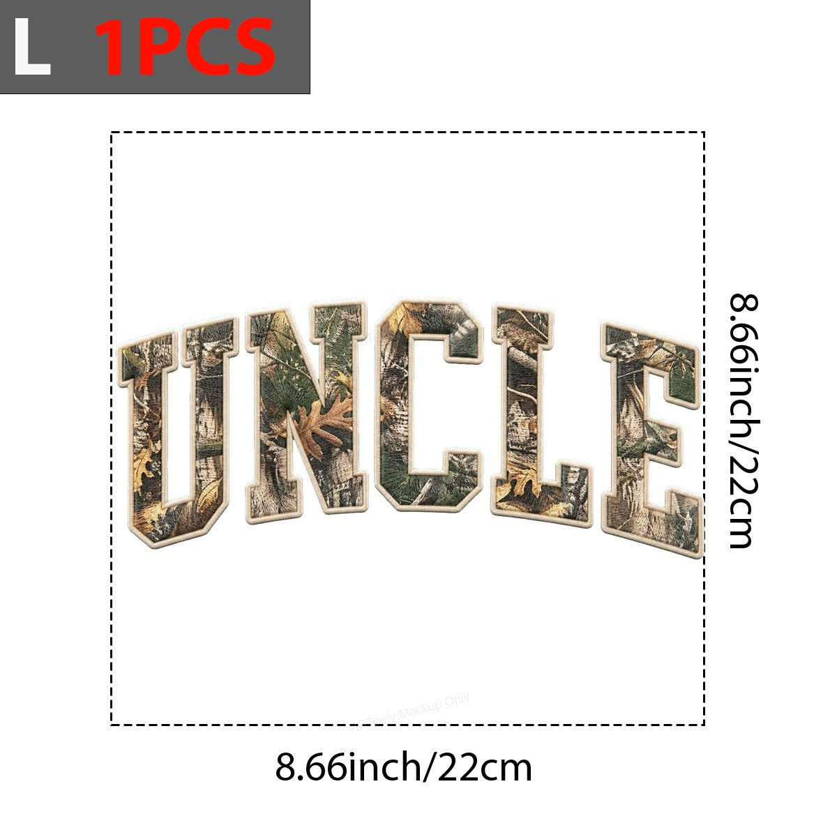Heat Transfer Patch UNCLE Camouflage Letter Graphic for T Shirts Hoodies and Gifts - 7
