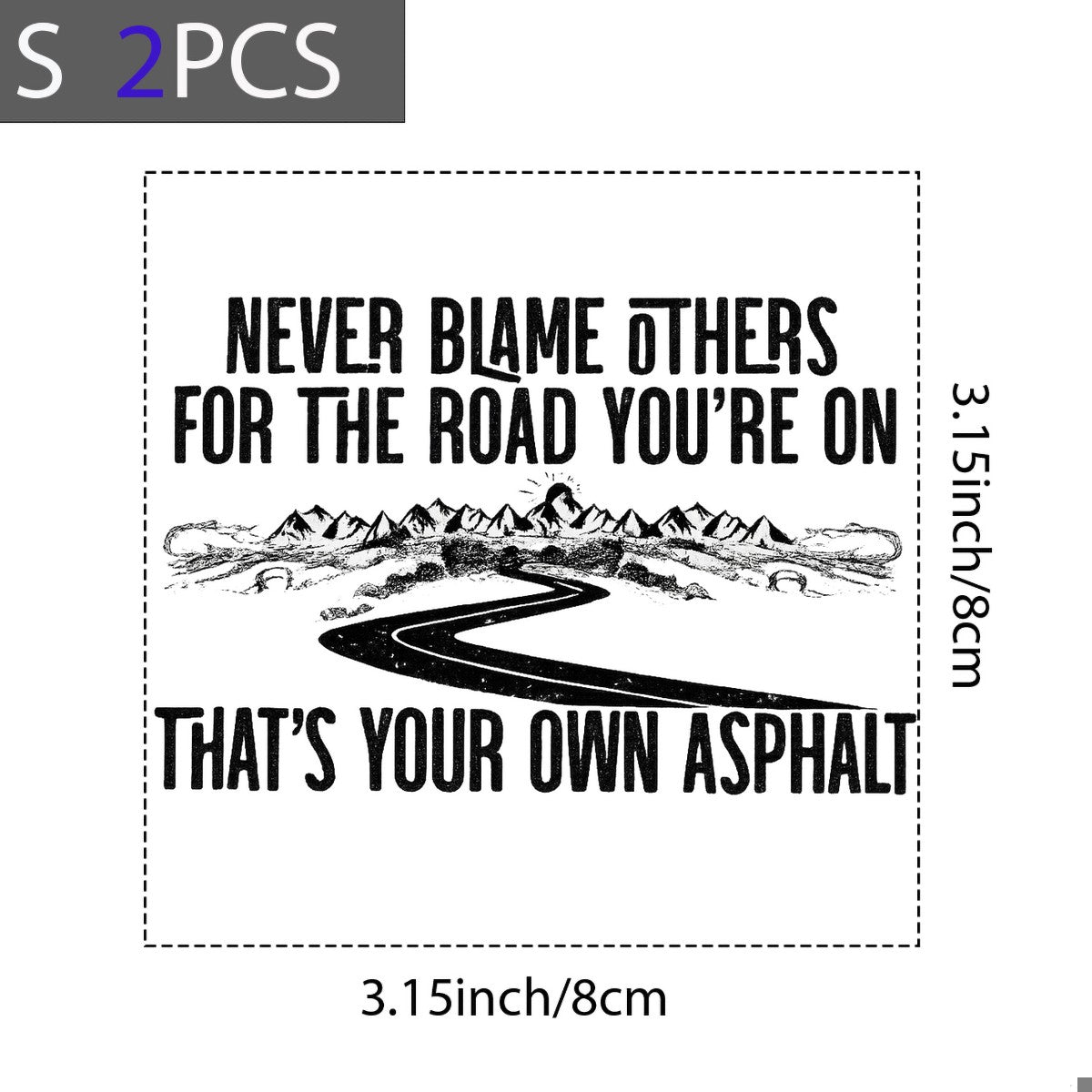 DTF Heat Transfer Iron On Sticker Inspirational Mountain Road Quote Graphic for Outdoor Adventure T Shirts Hoodies Bags and Home Decor - 8