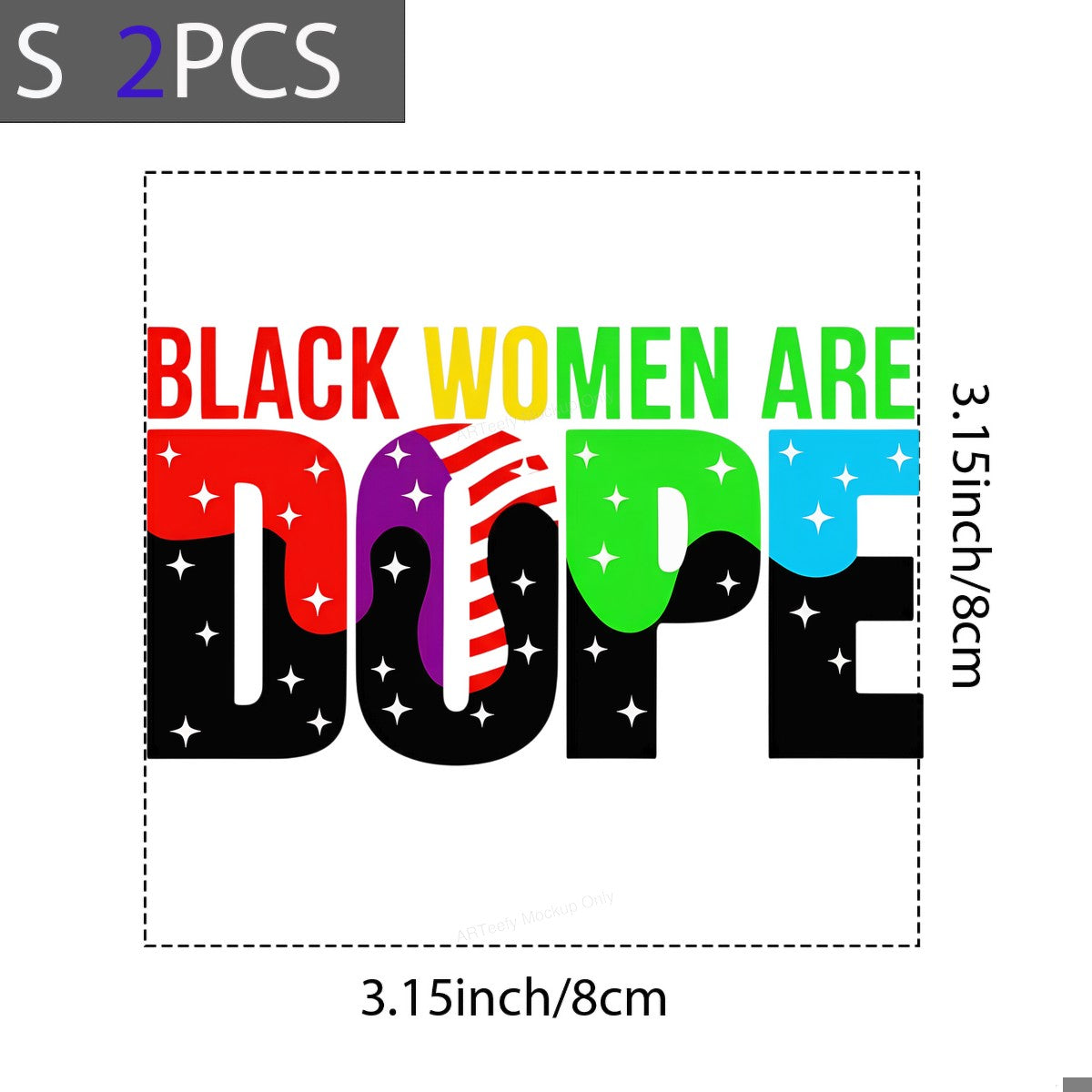 DTF Heat Transfer Iron On Sticker DTF Transfers Ready to Press Black Women Are Dope Lettering Design for T Shirts Hoodies Clearance - 8