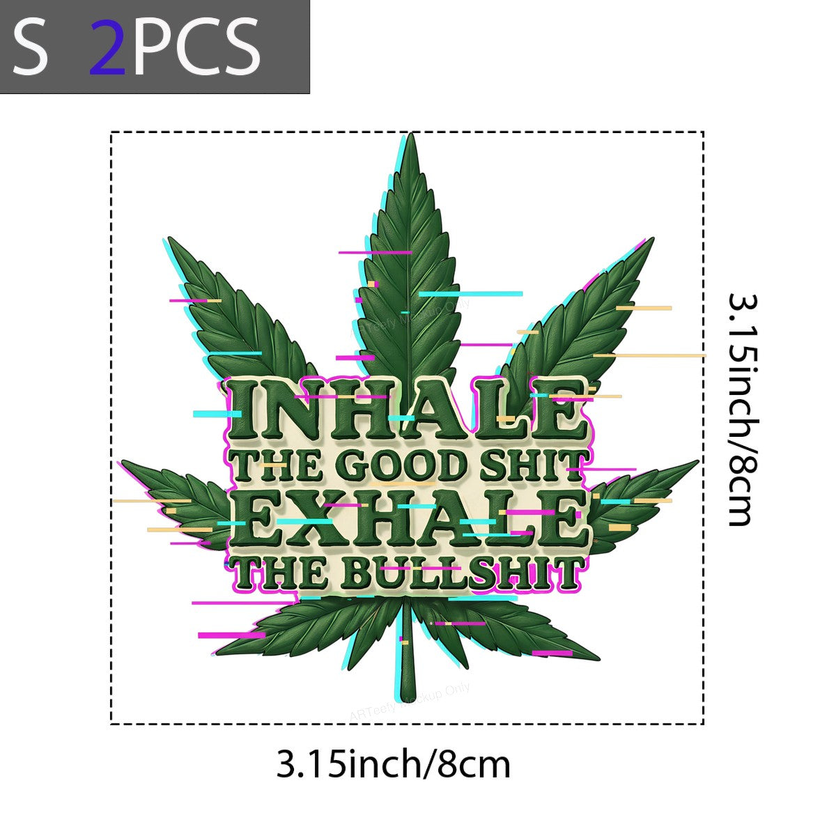 DTF Heat Transfer Iron On Sticker Cannabis Leaf Motivational Quote for T Shirts Hoodies Local Warehouse - 8