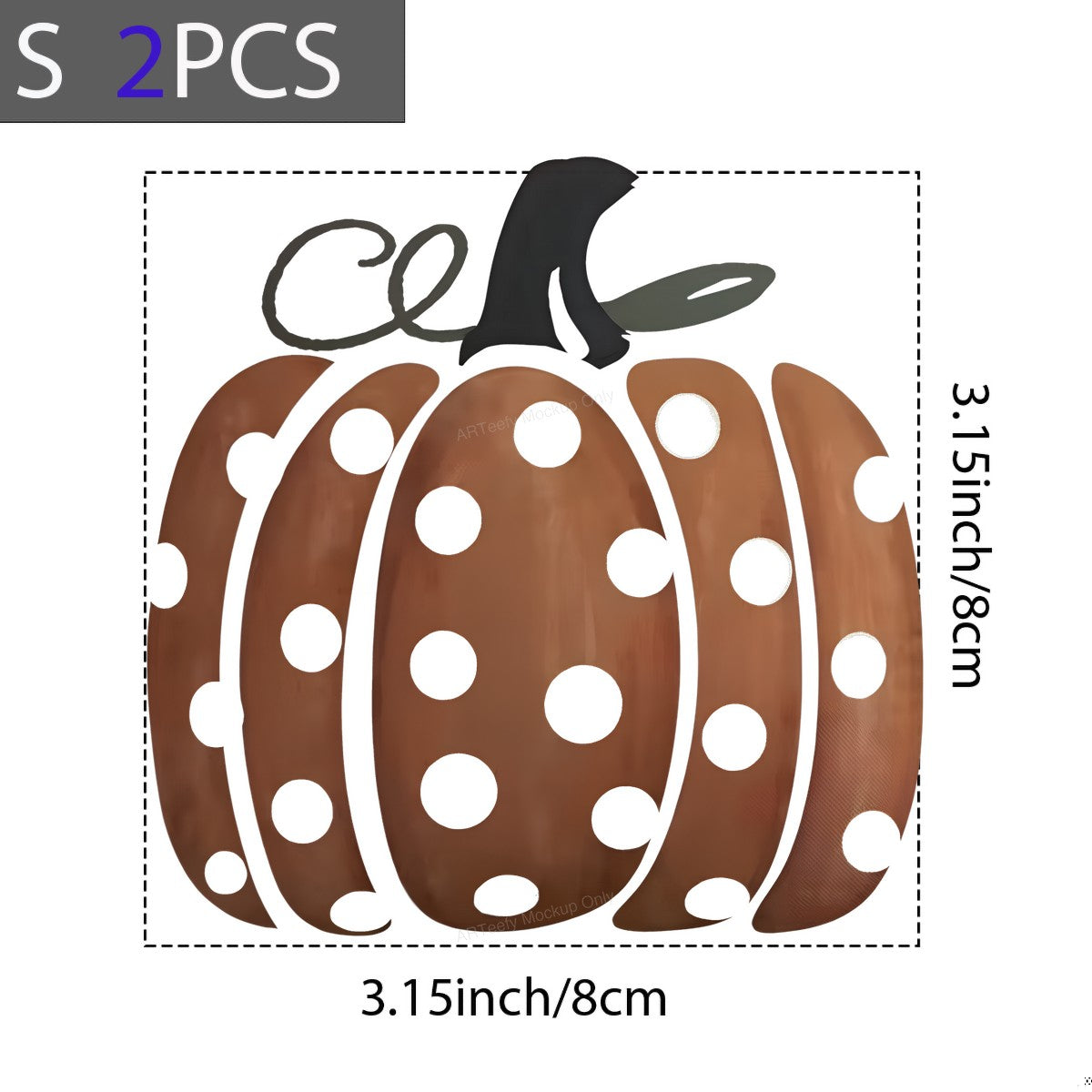 DTF Heat Transfer Iron On Sticker Heat Transfer Designs Ready to Press Polka Dot Pumpkin Fall Iron On Patches for Halloween Decorations Local Warehouse - 8