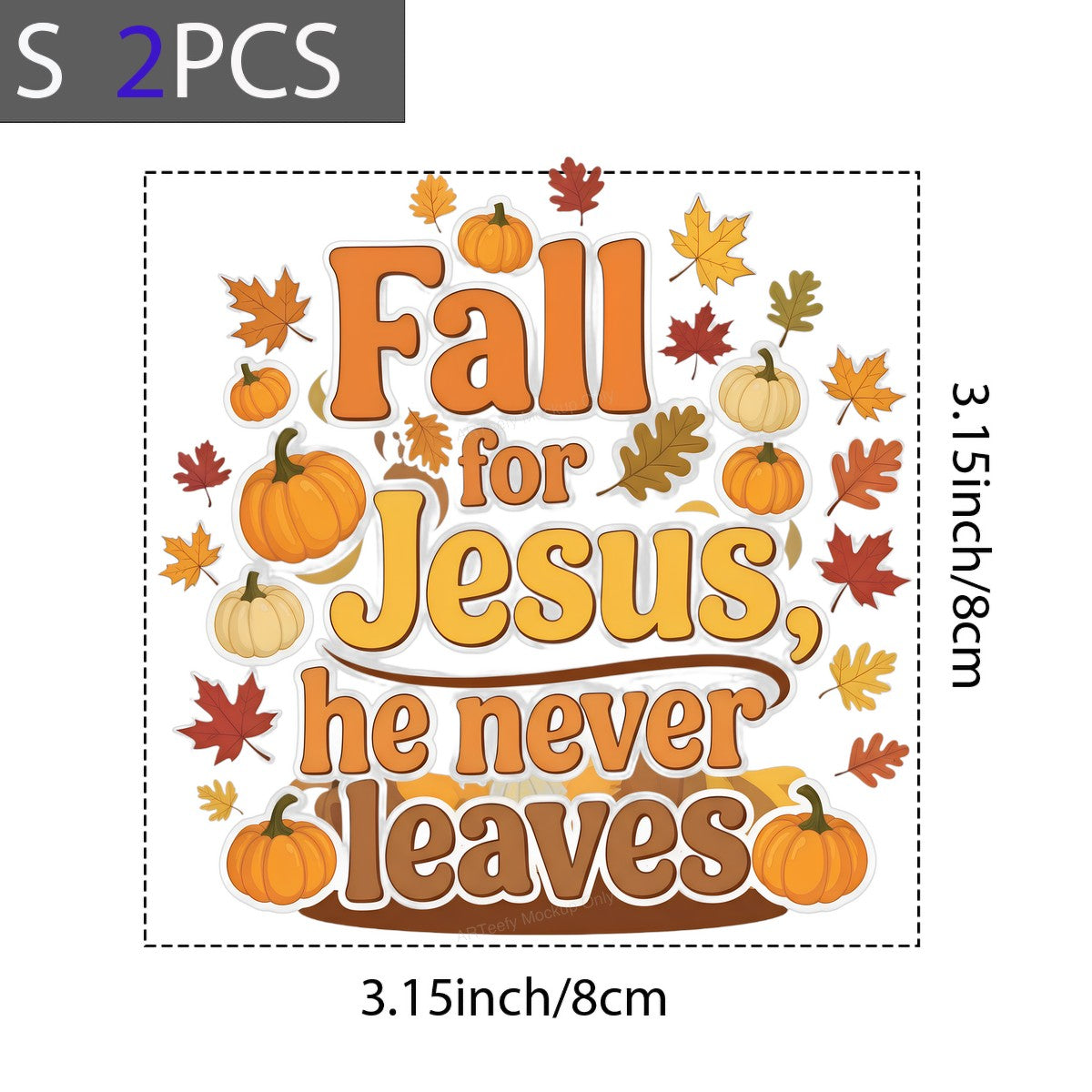 DTF Heat Transfer Iron On Sticker Heat Transfer Designs Ready to Press Fall for Jesus Pumpkins Leaves Theme for Thanksgiving Apparel Local Warehouse - 8