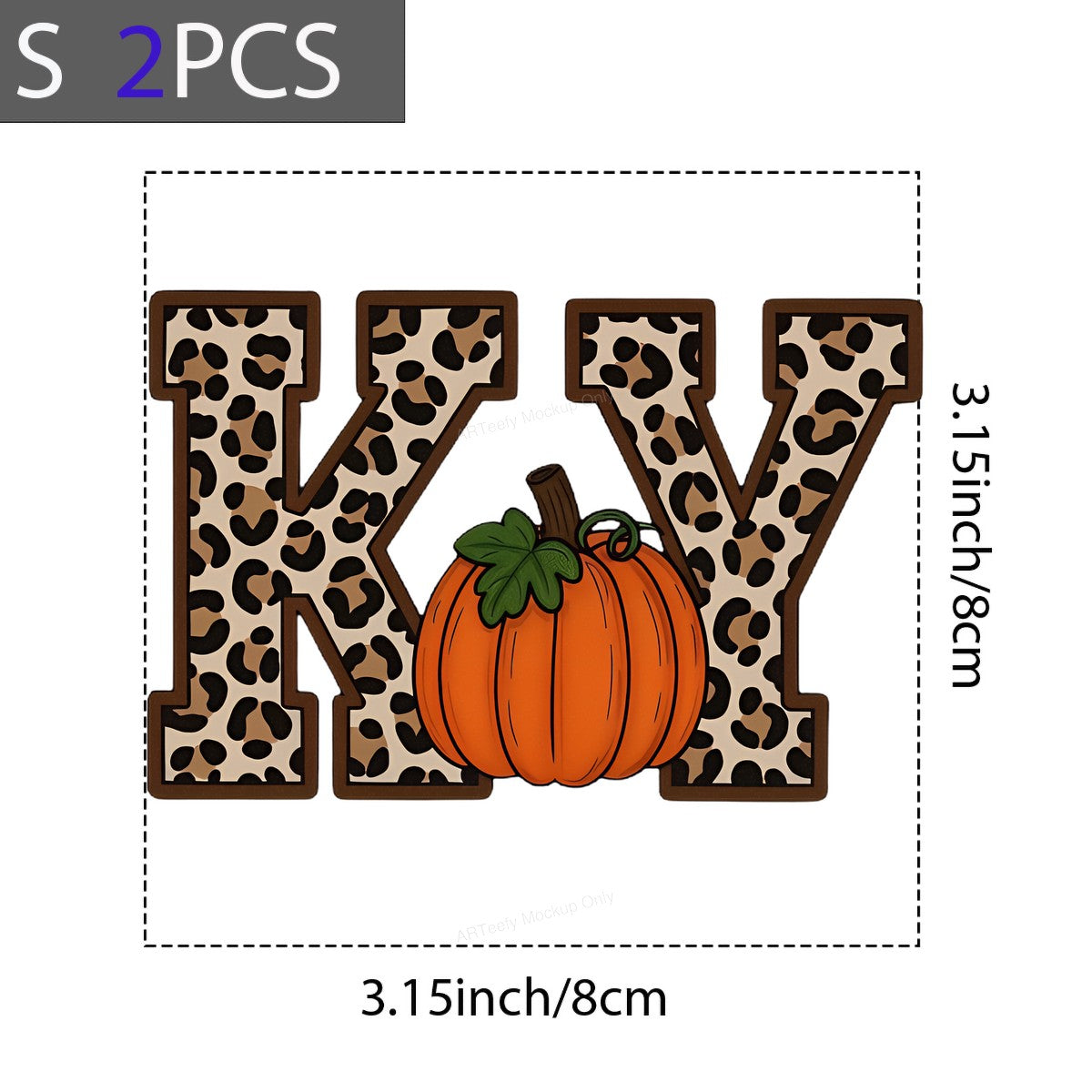 DTF Heat Transfer Iron On Sticker Iron On Transfers for T Shirts Leopard Print KY Pumpkin Fall Iron On Patches Local Warehouse Clearance - 8