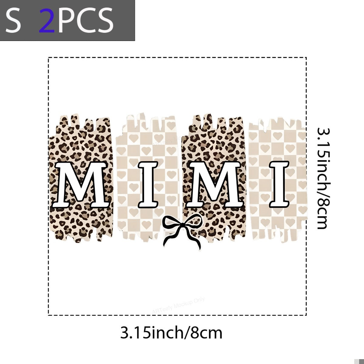 DTF Heat Transfer Iron On Sticker DTF Transfers Ready to Press Leopard Print MIMI Lettering for T Shirts Hoodies Local Warehouse - 8