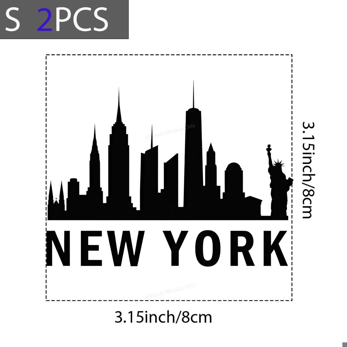 DTF Heat Transfer Iron On Sticker DTF Transfers Ready to Press New York City Skyline Iron On Designs for T Shirts Hoodies Local Warehouse - 8
