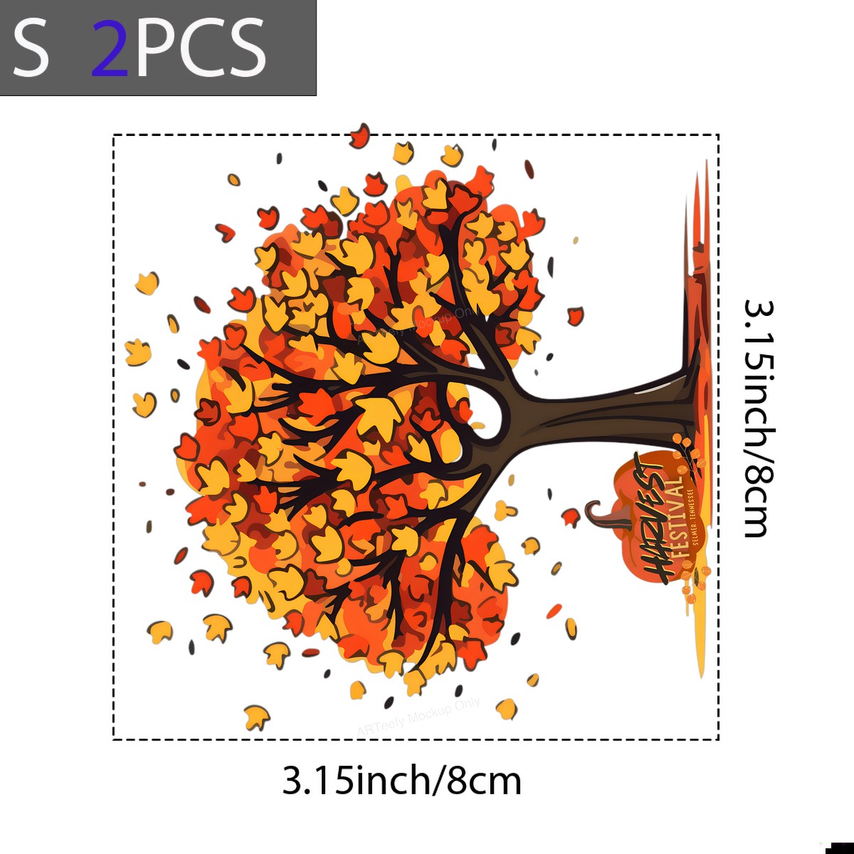 DTF Heat Transfer Iron On Sticker Iron On Heat Transfers Autumn Tree Design Fall Home Decor Thanksgiving Iron On Heat Transfers Clearance - 8