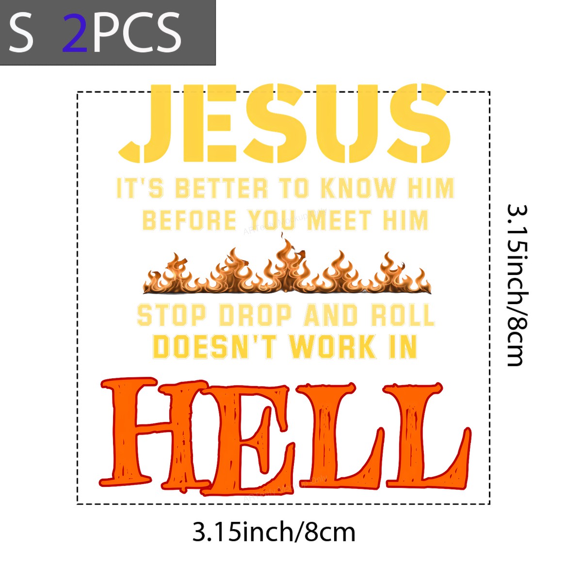 DTF Heat Transfer Iron On Sticker Iron On Heat Transfers Religious Faith Hope Flames Design for T Shirts Hoodies Local Warehouse - 8