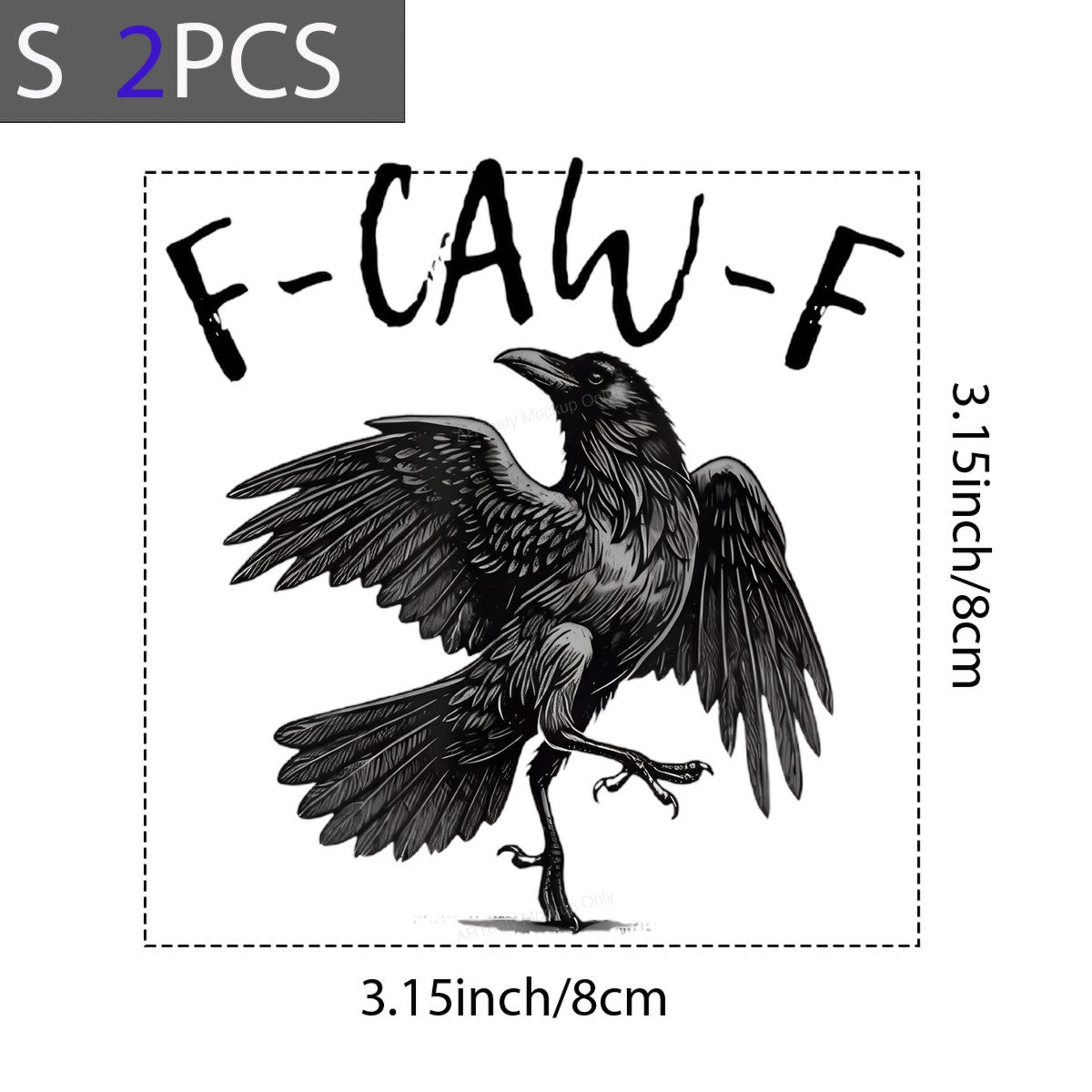 DTF Heat Transfer Iron On Sticker Iron On Heat Transfers Raven Illustration Gothic Style for T Shirts Halloween Decor Clearance Local Warehouse - 8