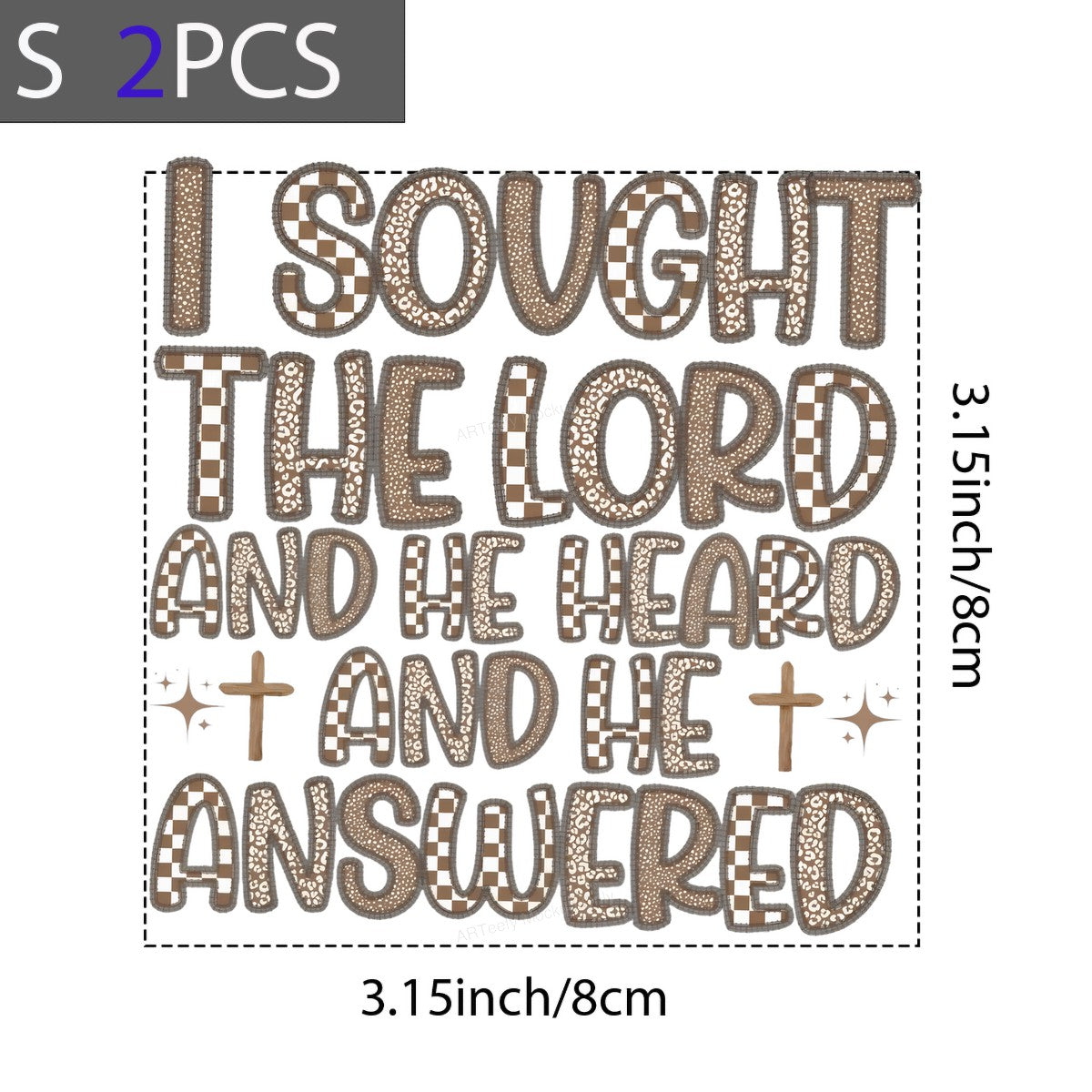 DTF Heat Transfer Iron On Sticker Iron On Heat Transfers Religious Faith Inspired Design for T Shirts Hoodies Local Warehouse - 8