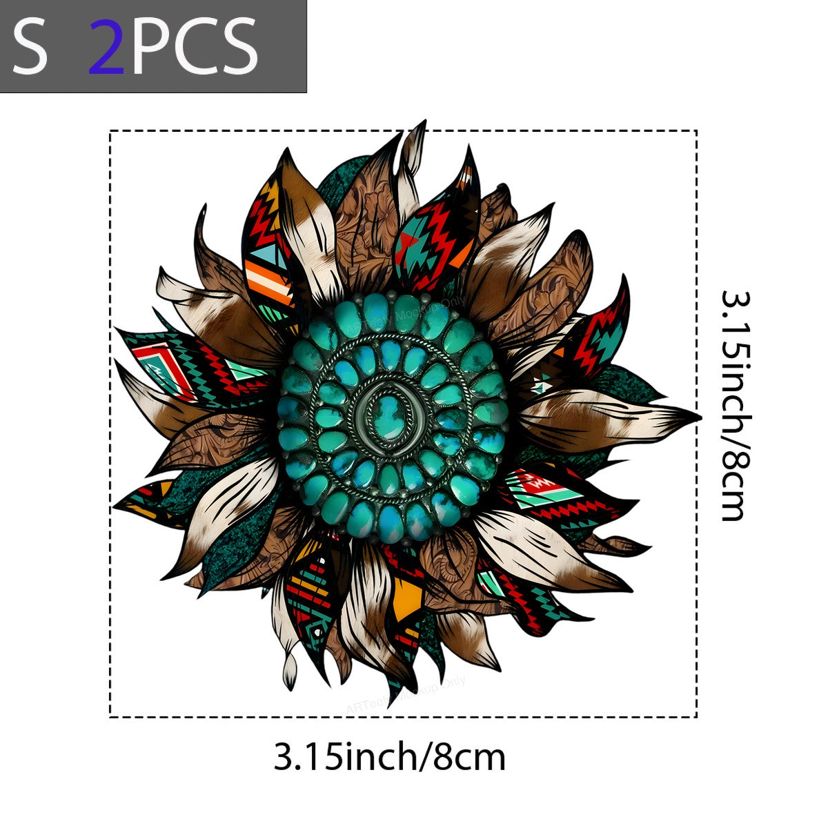 DTF Heat Transfer Iron On Sticker Iron On Heat Transfers Tribal Western Feather Design for T Shirts Bags Jackets Local Warehouse - 8