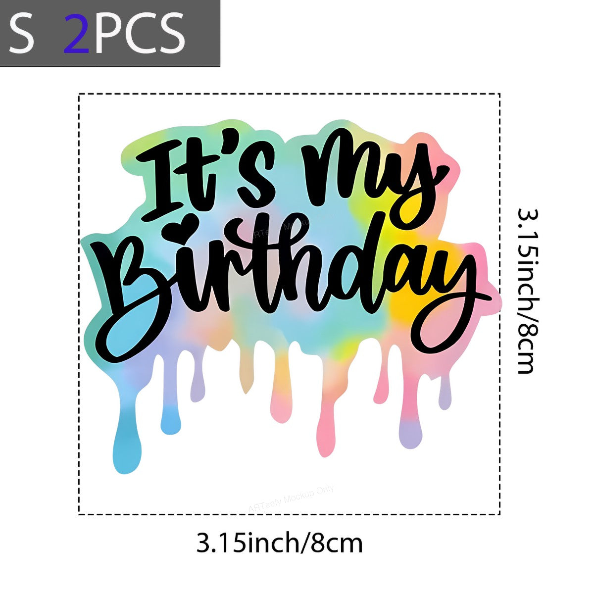DTF Heat Transfer Iron On Sticker Iron On Heat Transfers Colorful Birthday Lettering for Party Shirts Hoodies Local Warehouse - 8