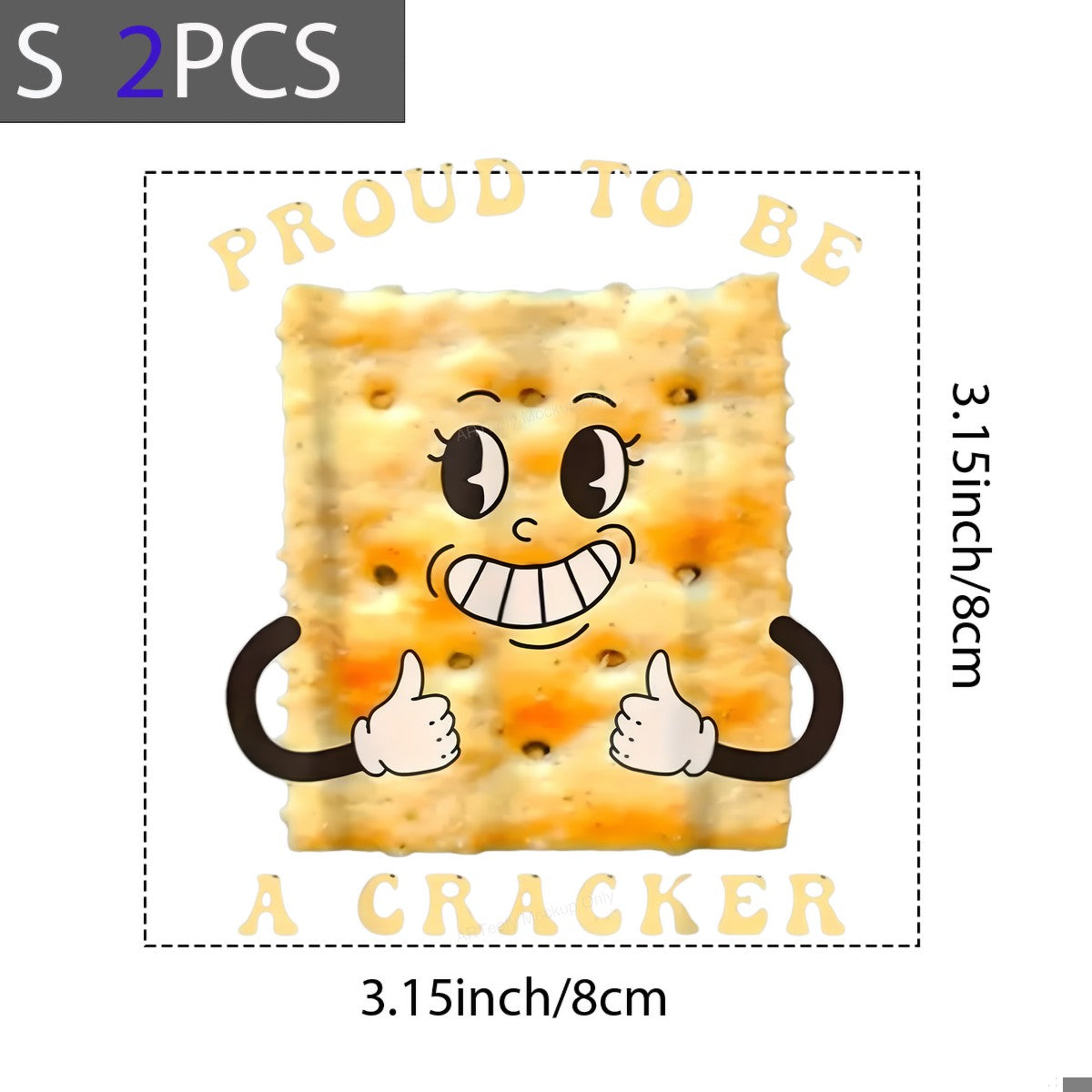DTF Heat Transfer Iron On Sticker Iron On Transfers for T Shirts Funny Cartoon Cracker Character Design Heat Press Ready Patches for Apparel Local Warehouse - 8