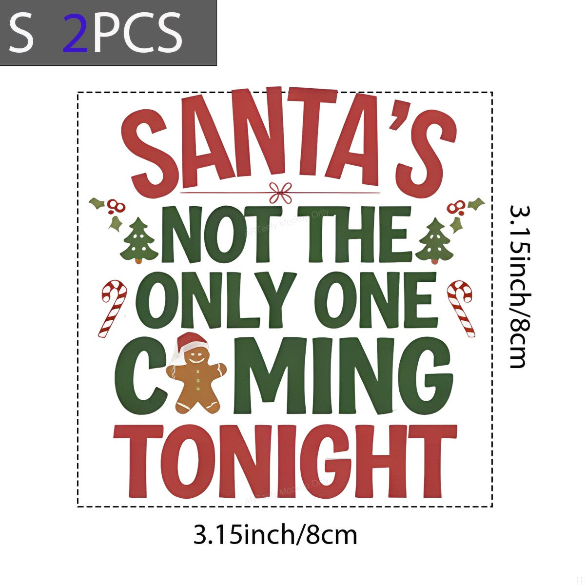DTF Heat Transfer Iron On Sticker Iron On Heat Transfers Holiday Gingerbread Man Design Christmas Decorations for Home Indoor Apparel Clearance - 8