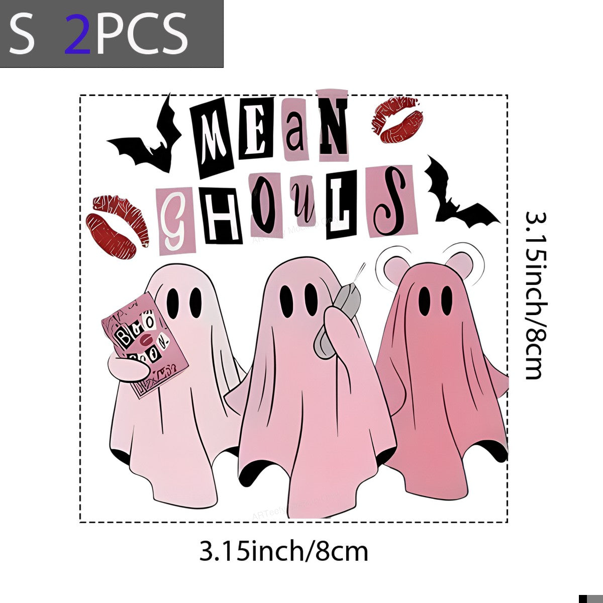 DTF Heat Transfer Iron On Sticker Iron On Transfers for T Shirts Mean Ghouls Ghost Design Halloween Iron On Heat Transfers Clearance Local Warehouse - 8