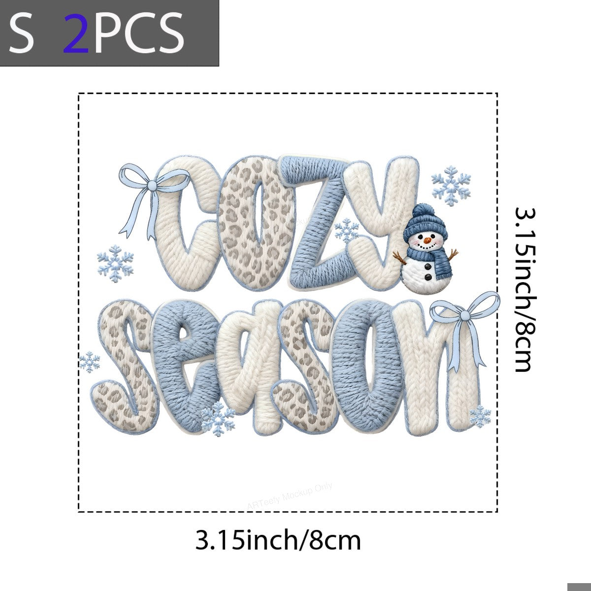 DTF Heat Transfer Iron On Sticker Iron On Heat Transfers Cozy Season Snowman Design for Winter Apparel Christmas Decorations Clearance - 8