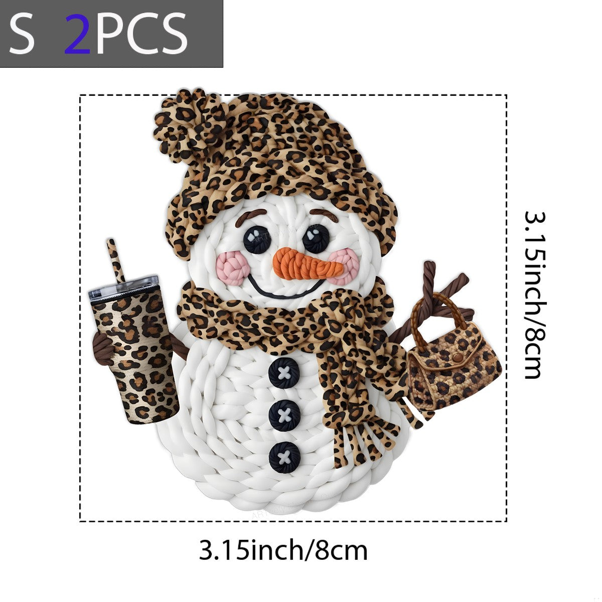 DTF Heat Transfer Iron On Sticker Iron On Heat Transfers Leopard Print Snowman Christmas Decor for T Shirts Hoodies Local Warehouse - 8