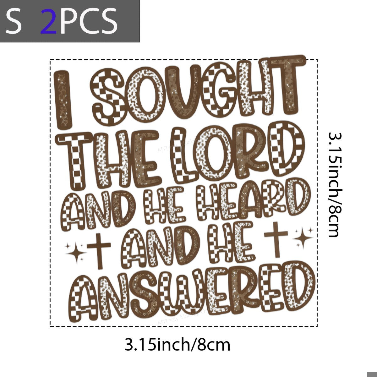 DTF Heat Transfer Iron On Sticker Iron On Heat Transfers Religious Quote Design Inspirational Faith Apparel Local Warehouse - 8
